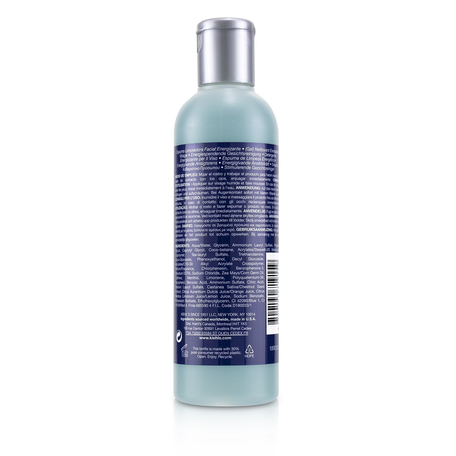 Kiehl's Facial Fuel Energizing Face Wash Gel Cleanser 250ml/8.4oz