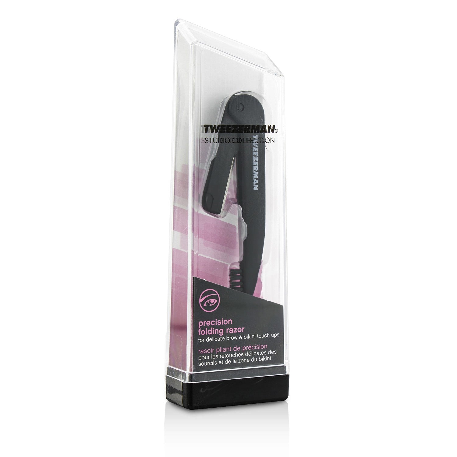 Tweezerman Precision Folding Razor - Black (Studio Collection) -