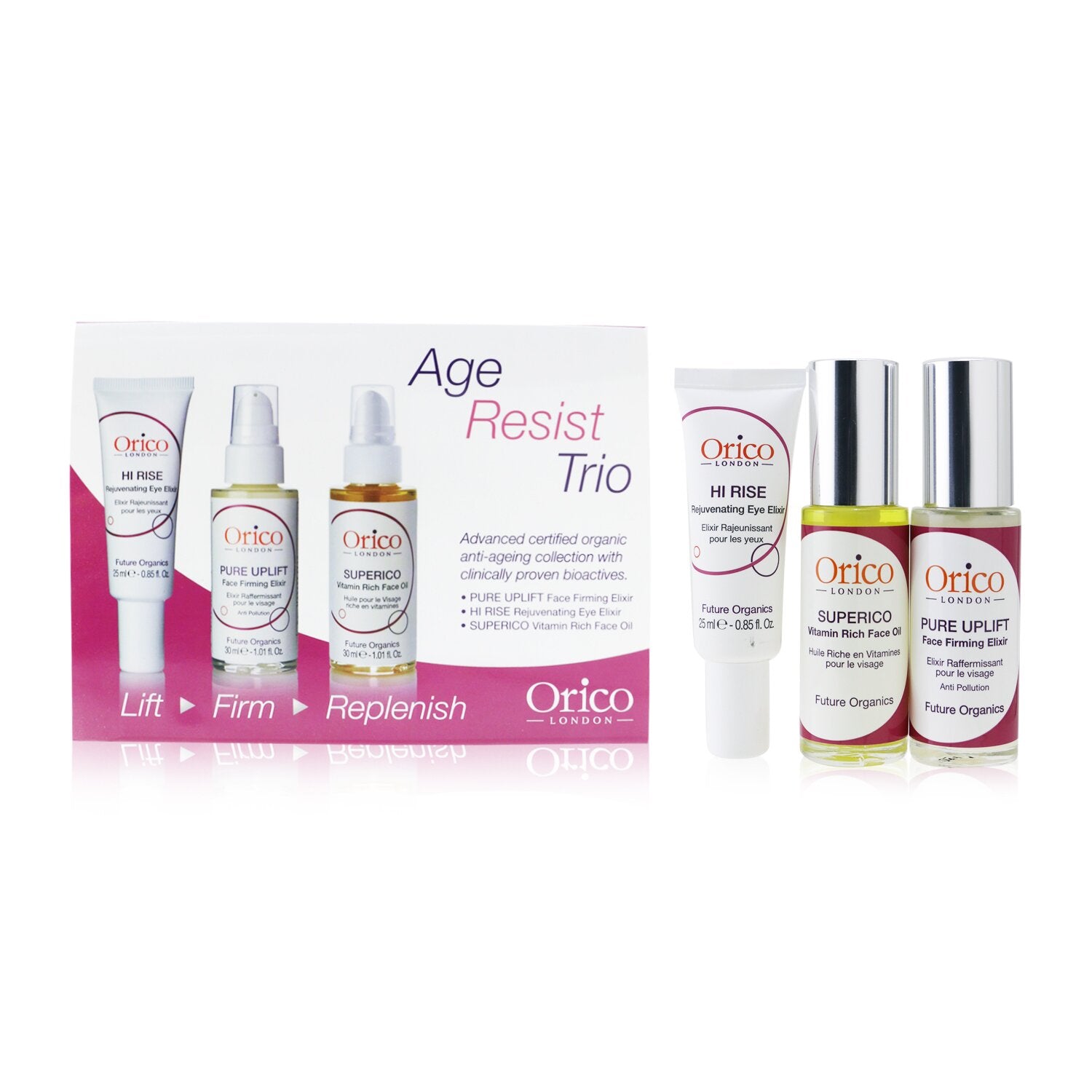 Orico London Age Resist Trio: Face Oil 30ml/1.01oz + Firming Elixir 30ml/1.01oz