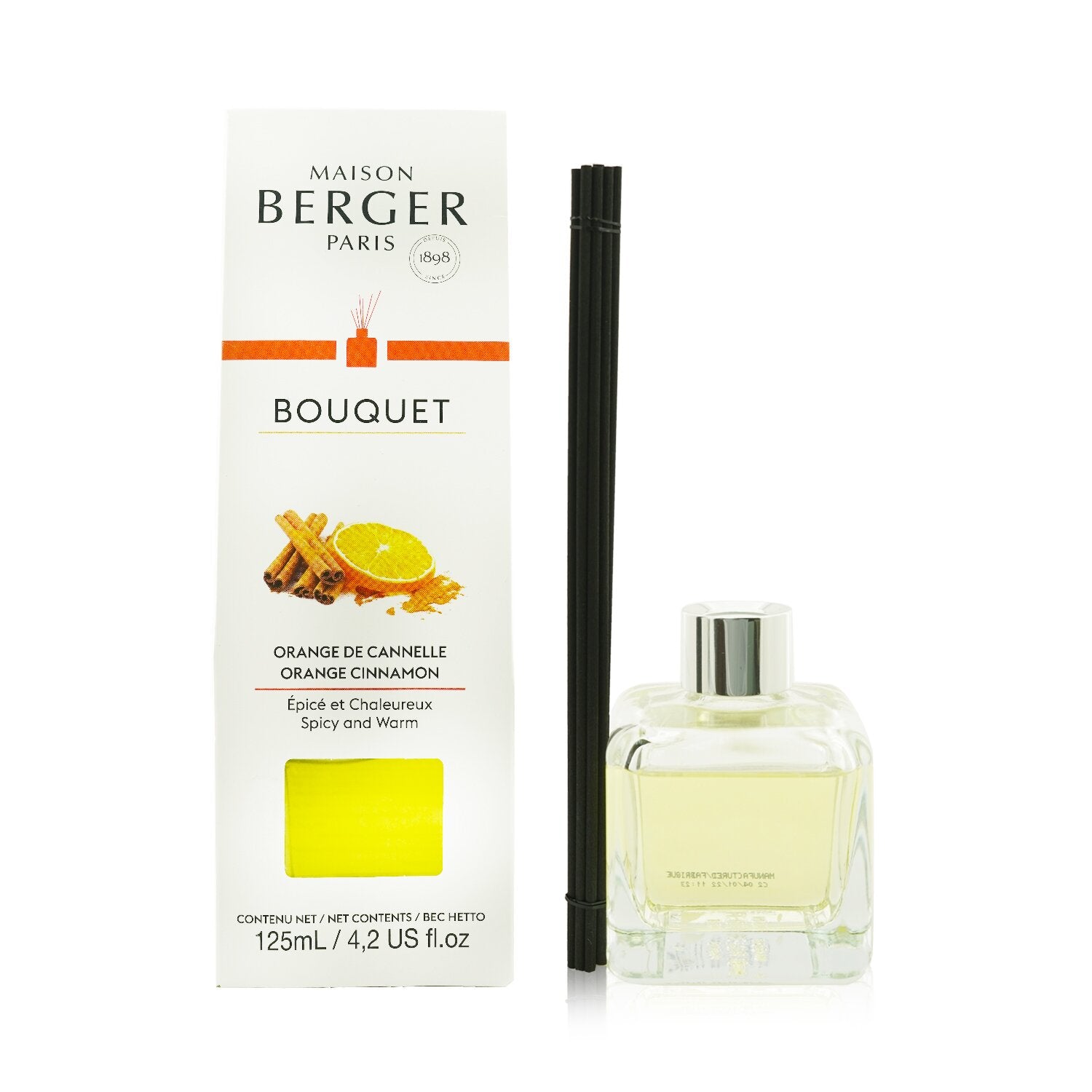 Lampe Berger (Maison Berger Paris) Cube Scented Bouquet - Orange Cinnamon 125ml/