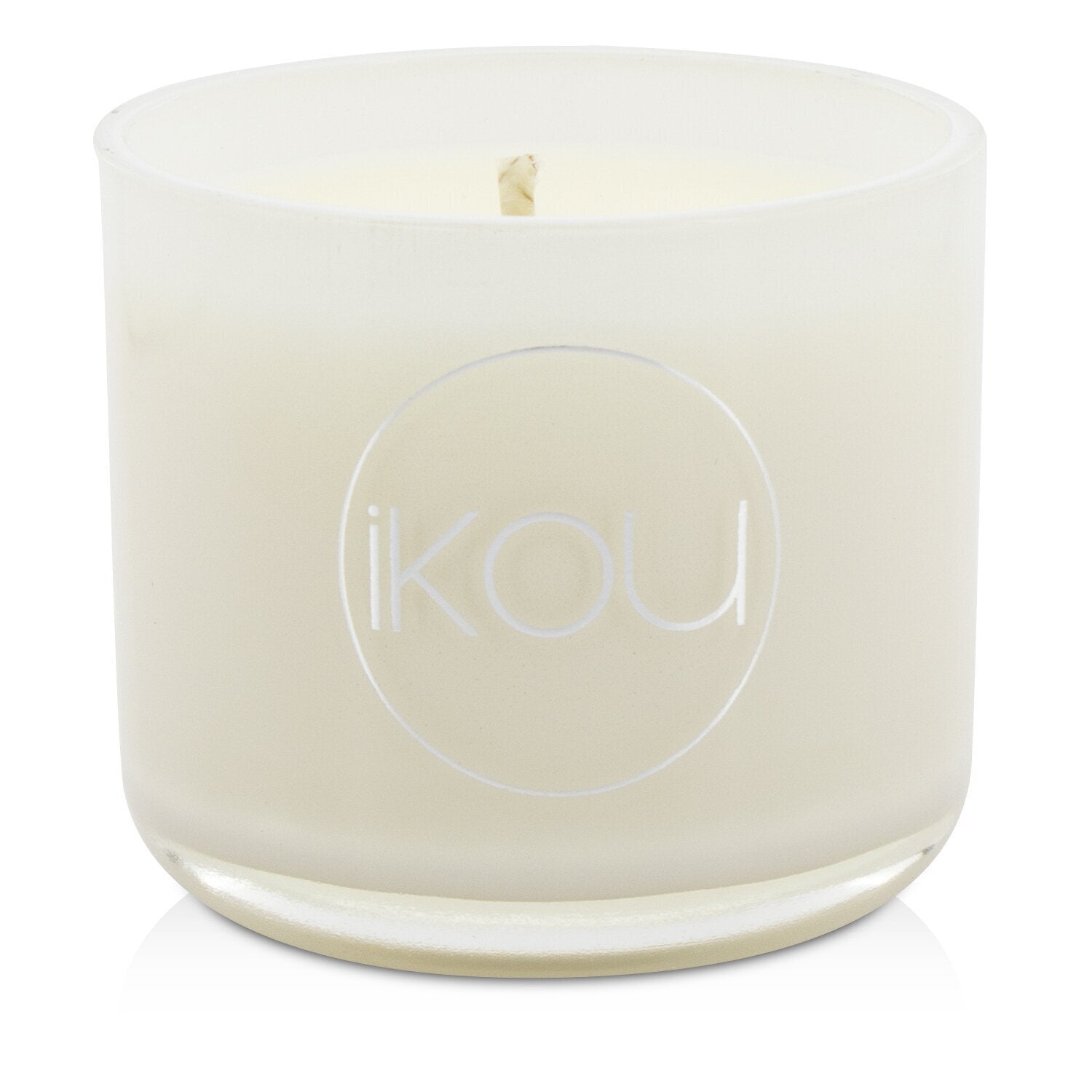iKOU Eco-Luxury Aromacology Natural Wax Candle Glass - Happiness (Coconut & Lime