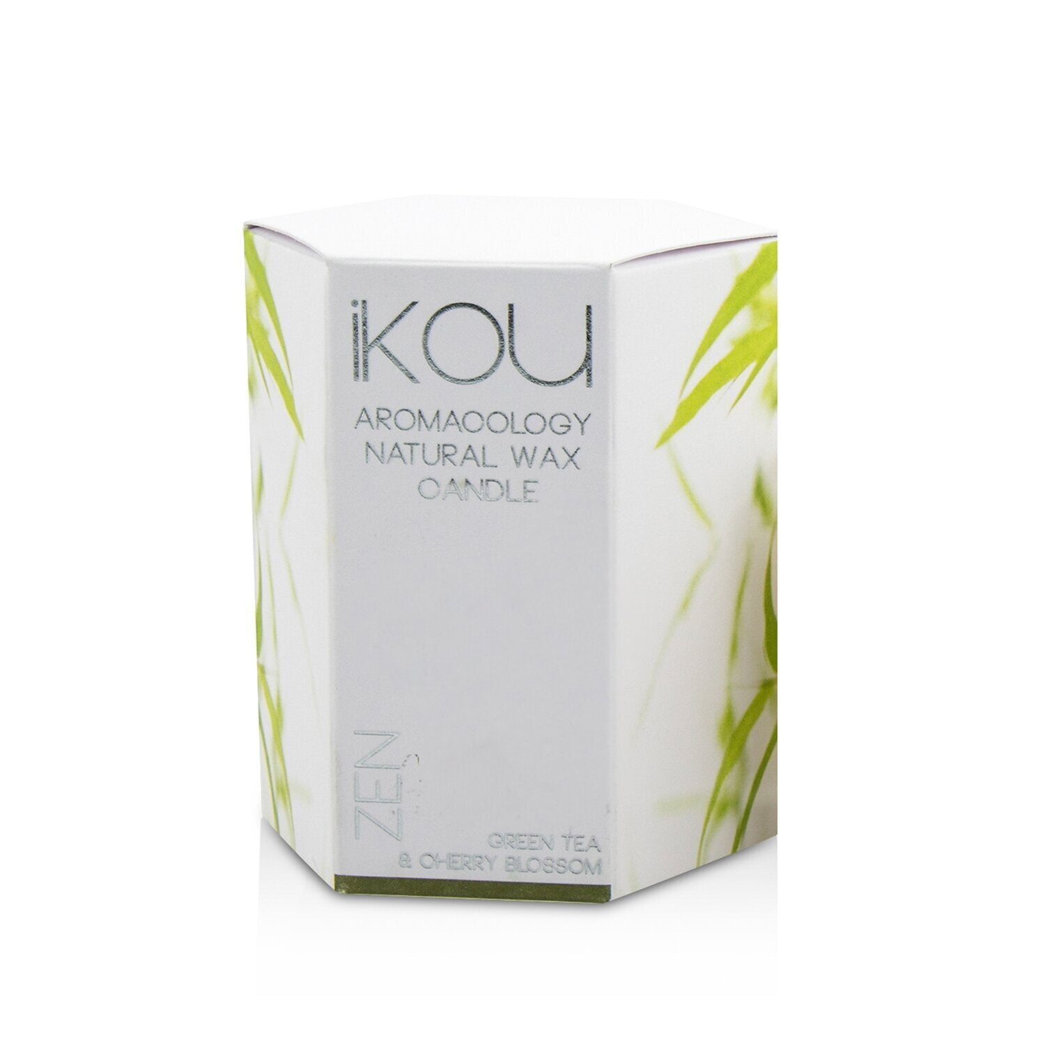 iKOU Eco-Luxury Aromacology Natural Wax Candle Glass - Zen (Green Tea & Cherry B