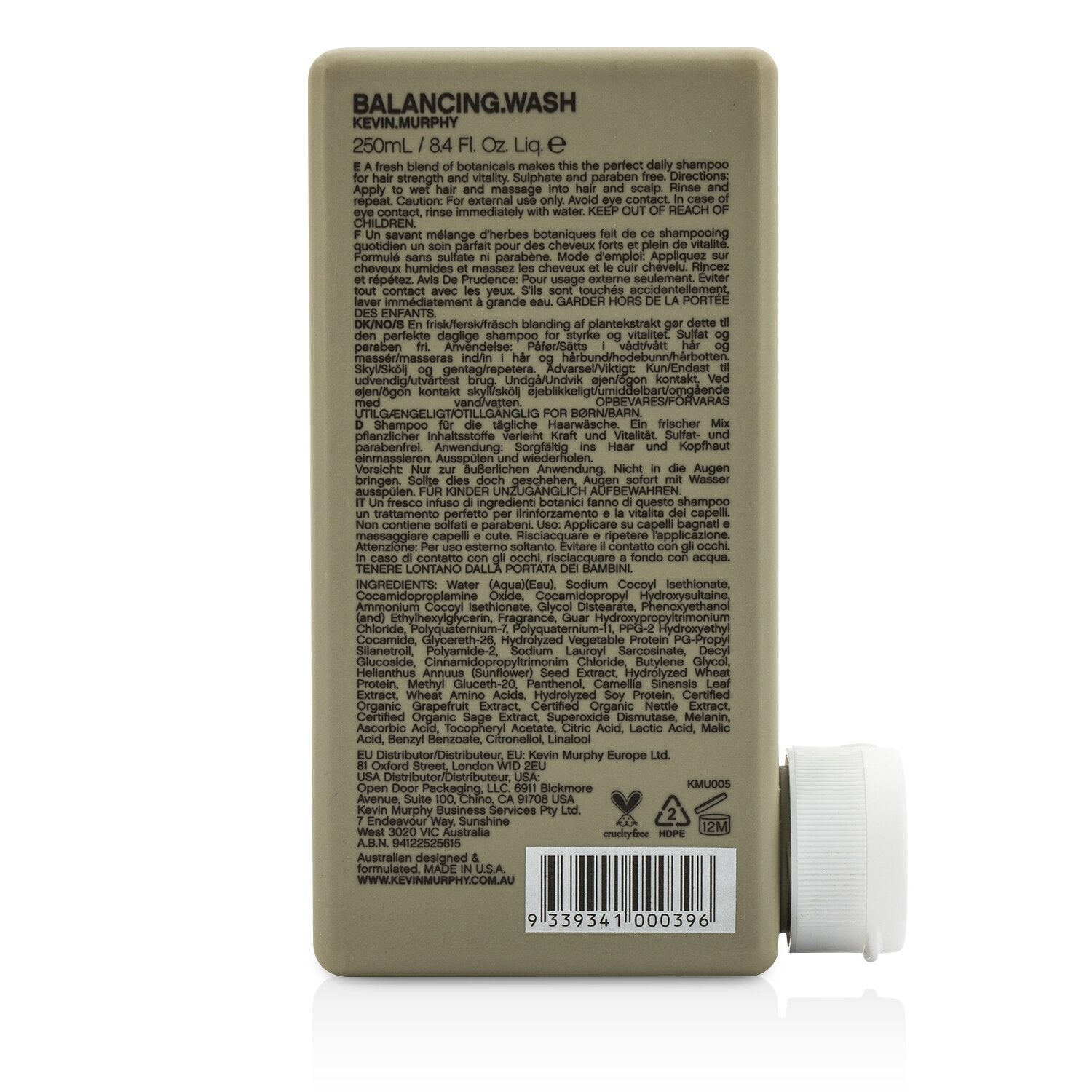 Kevin.Murphy Balancing.Wash (Strengthening Daily Shampoo - For Coloured Hair) 2