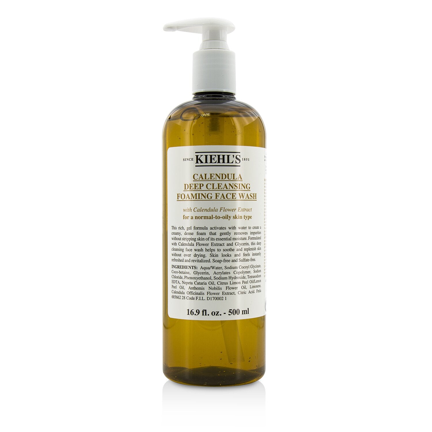 Kiehl's Calendula Deep Cleansing Foaming Face Wash 500ml/16.9oz