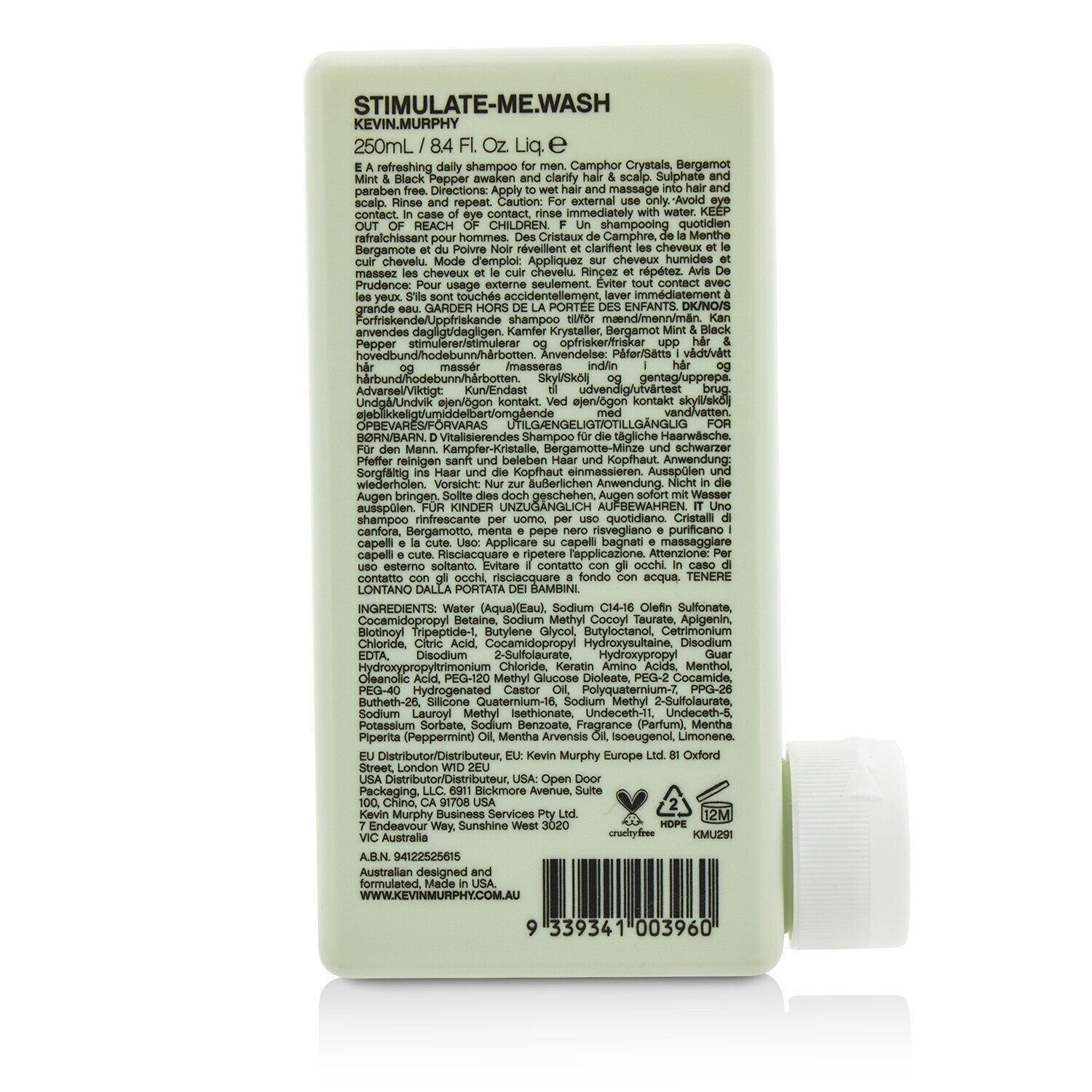 Kevin.Murphy Stimulate-Me.Wash (Stimulating and Refreshing Shampoo - For Hair &