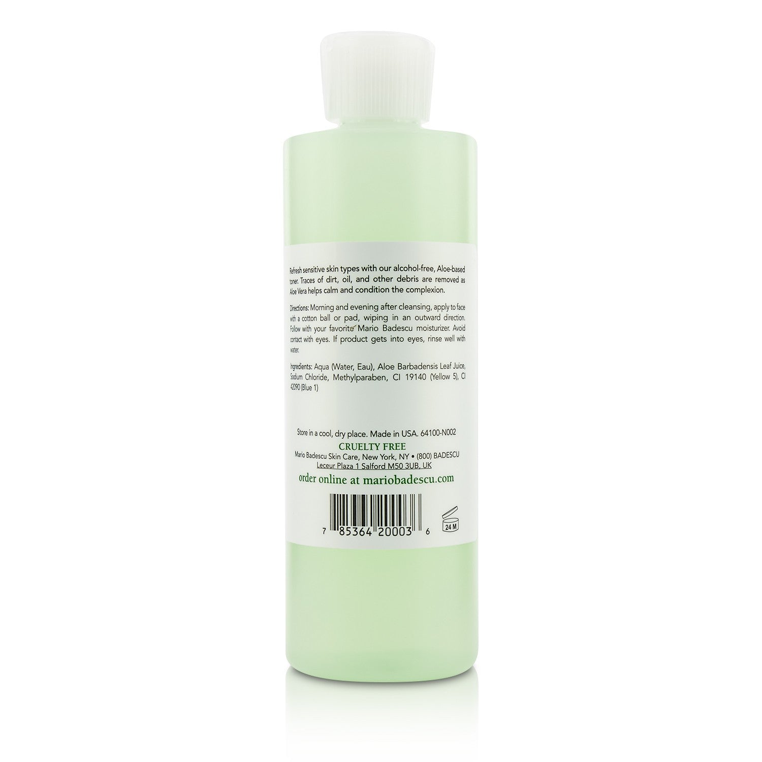 Mario Badescu Aloe Vera Toner - For Dry/ Sensitive Skin Types 236ml/ 8oz