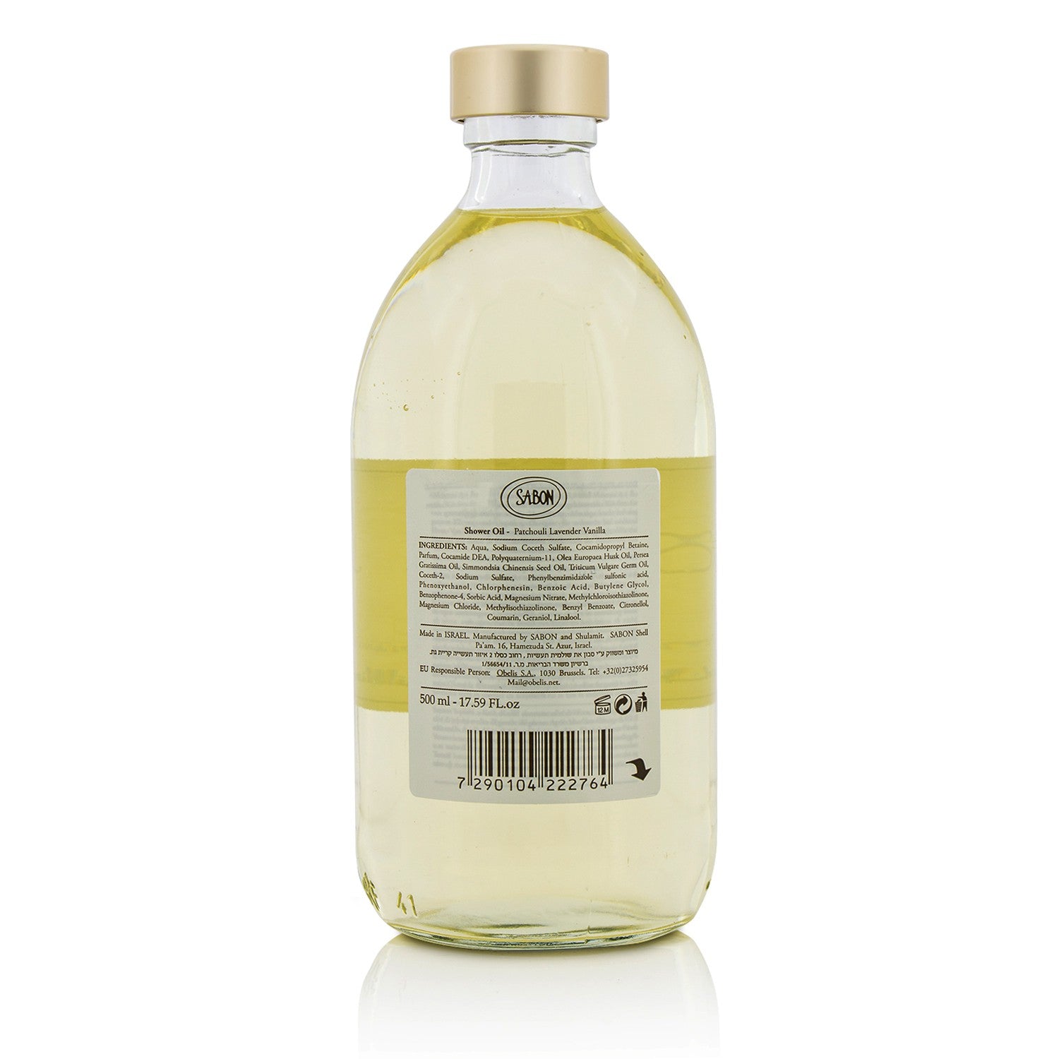 Sabon Shower Oil - Patchouli Lanvender Vanilla 500ml/17.59oz