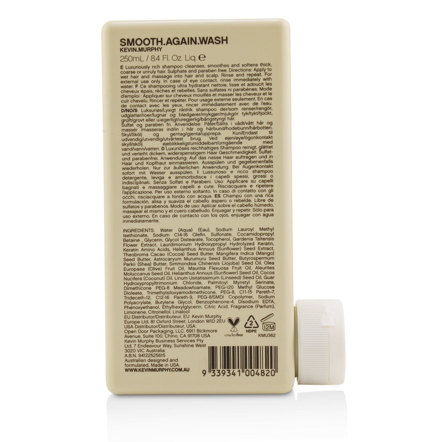 Kevin.Murphy Smooth.Again.Wash (Smoothing Shampoo - For Thick, Coarse Hair) 250m