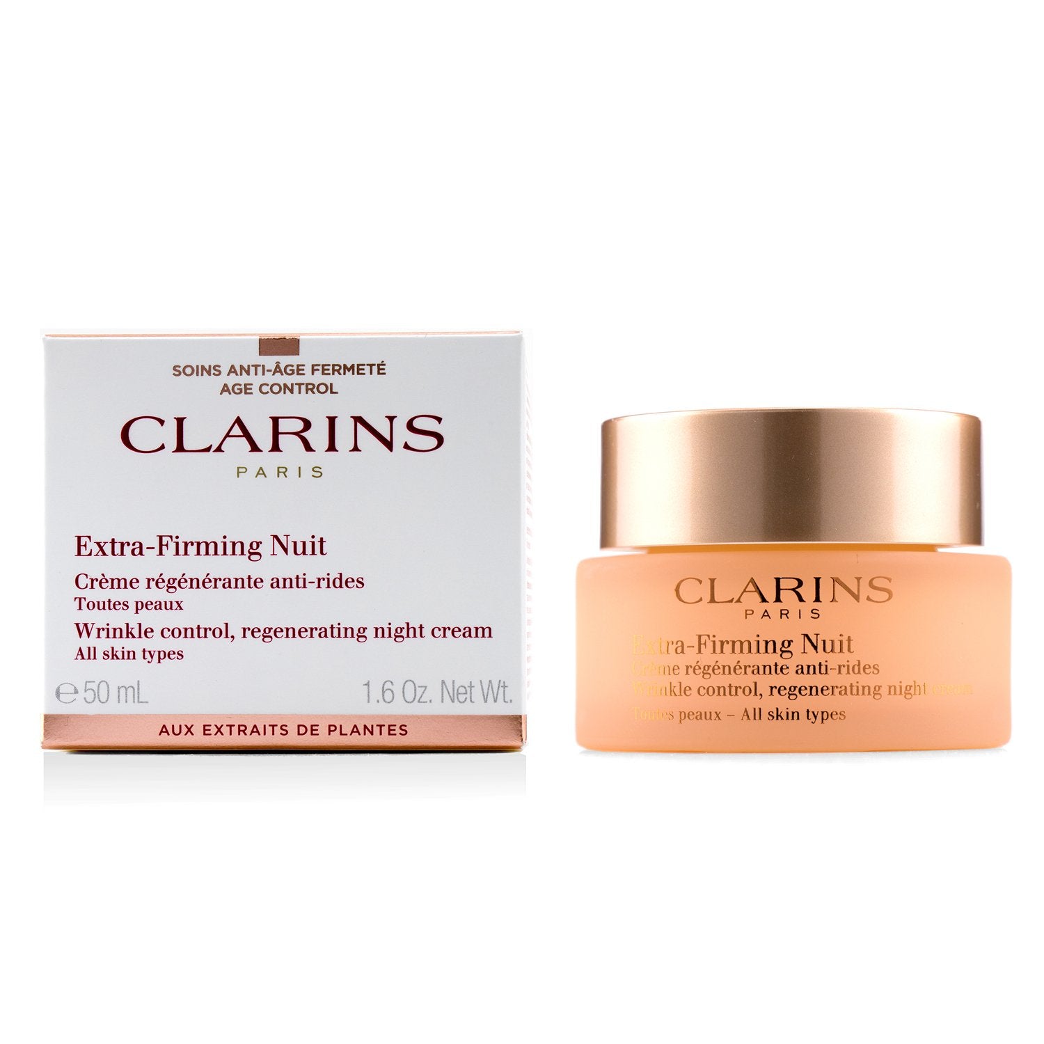 Clarins Extra-Firming Nuit Wrinkle Control, Regenerating Night Cream - All Skin