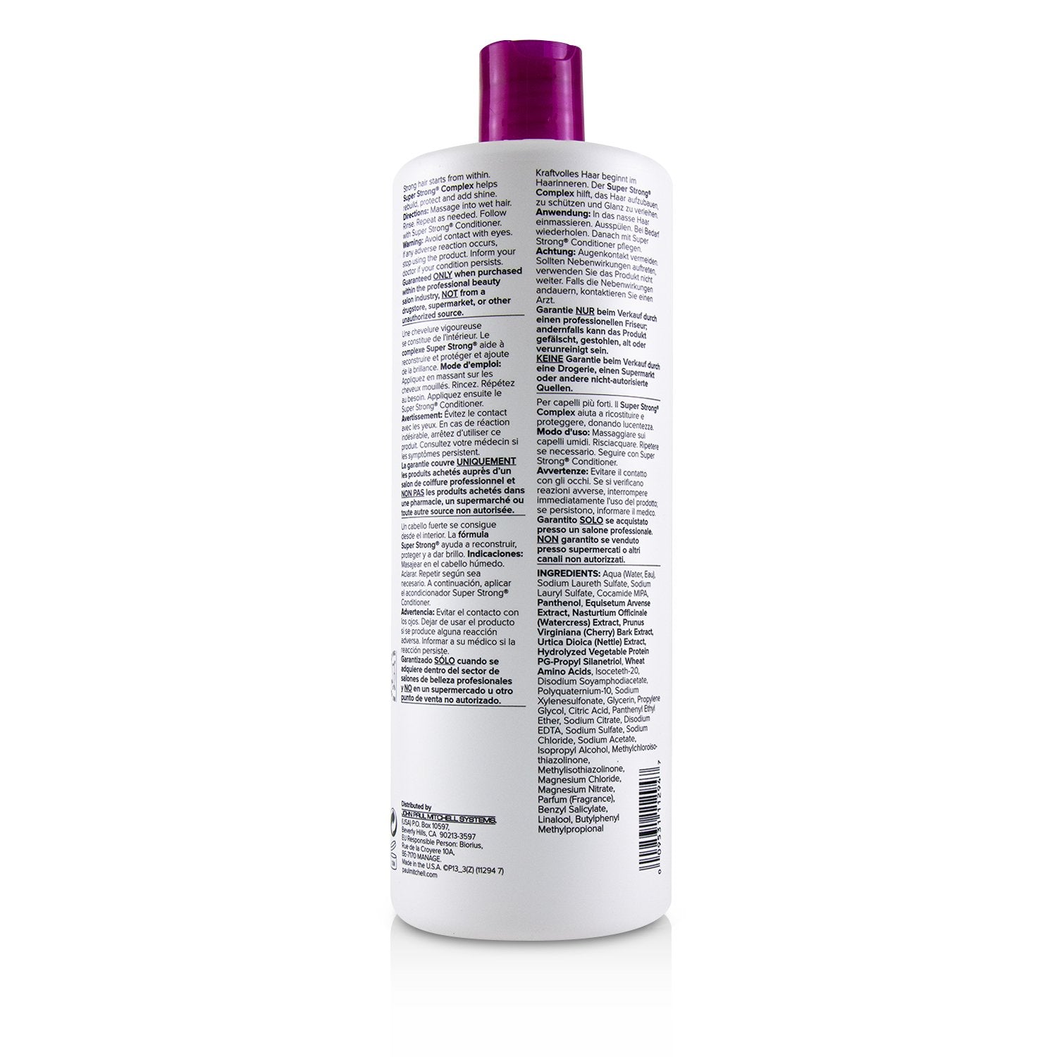 Paul Mitchell Super Strong Shampoo (Strengthens - Rebuilds) 1000ml/33.8oz