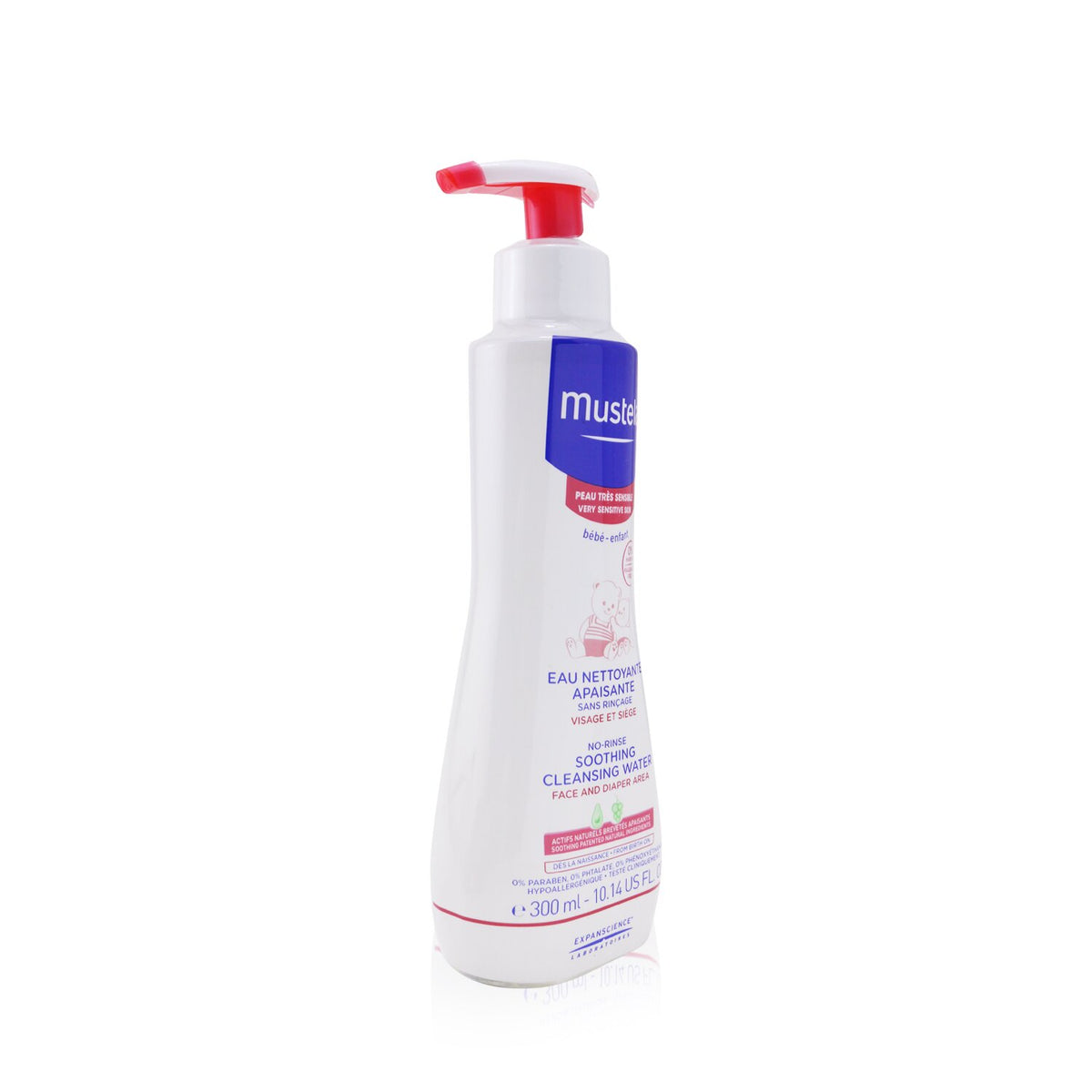 Mustela No Rinse Soothing Cleansing Water (Face & Diaper Area) - For Very Sensit