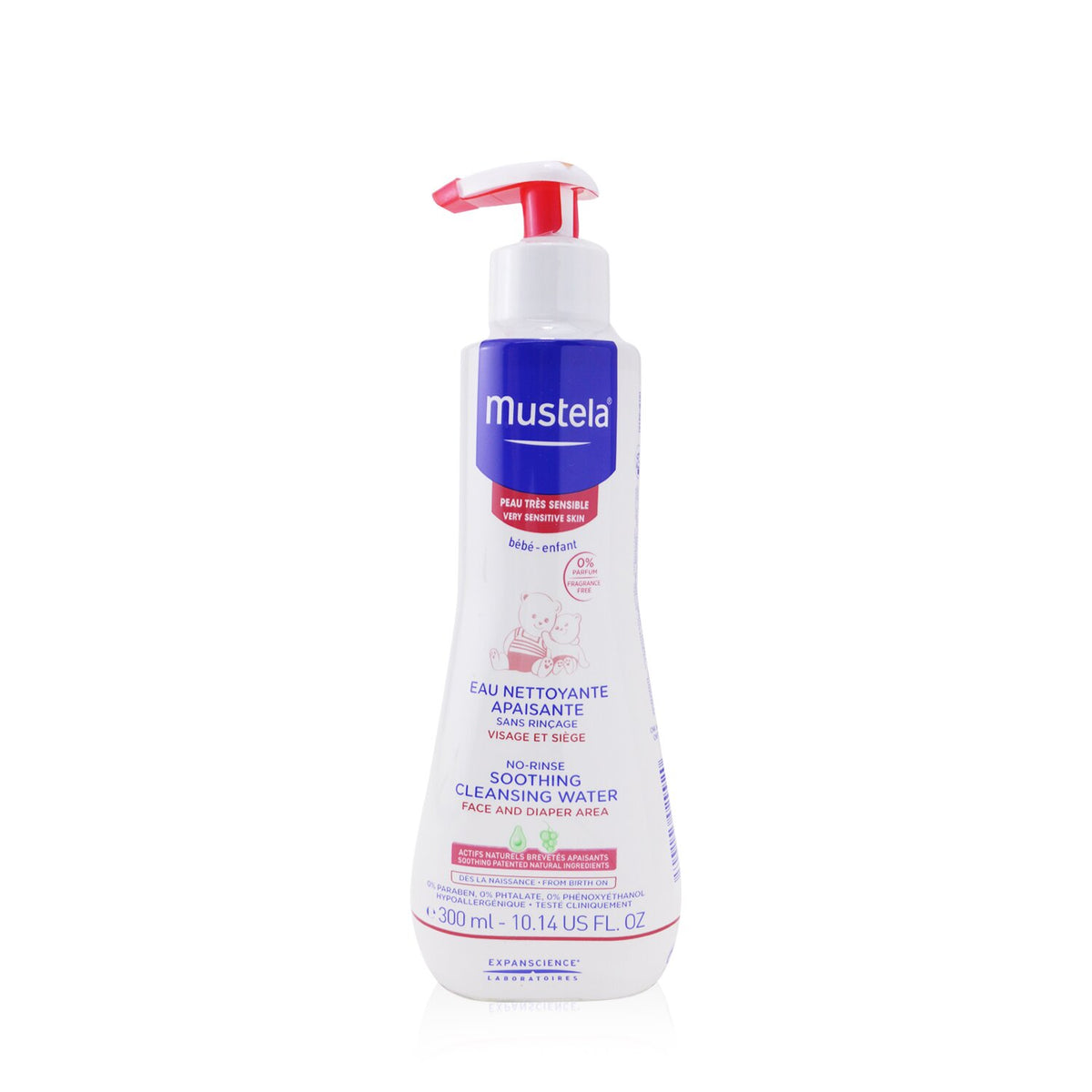 Mustela No Rinse Soothing Cleansing Water (Face & Diaper Area) - For Very Sensit