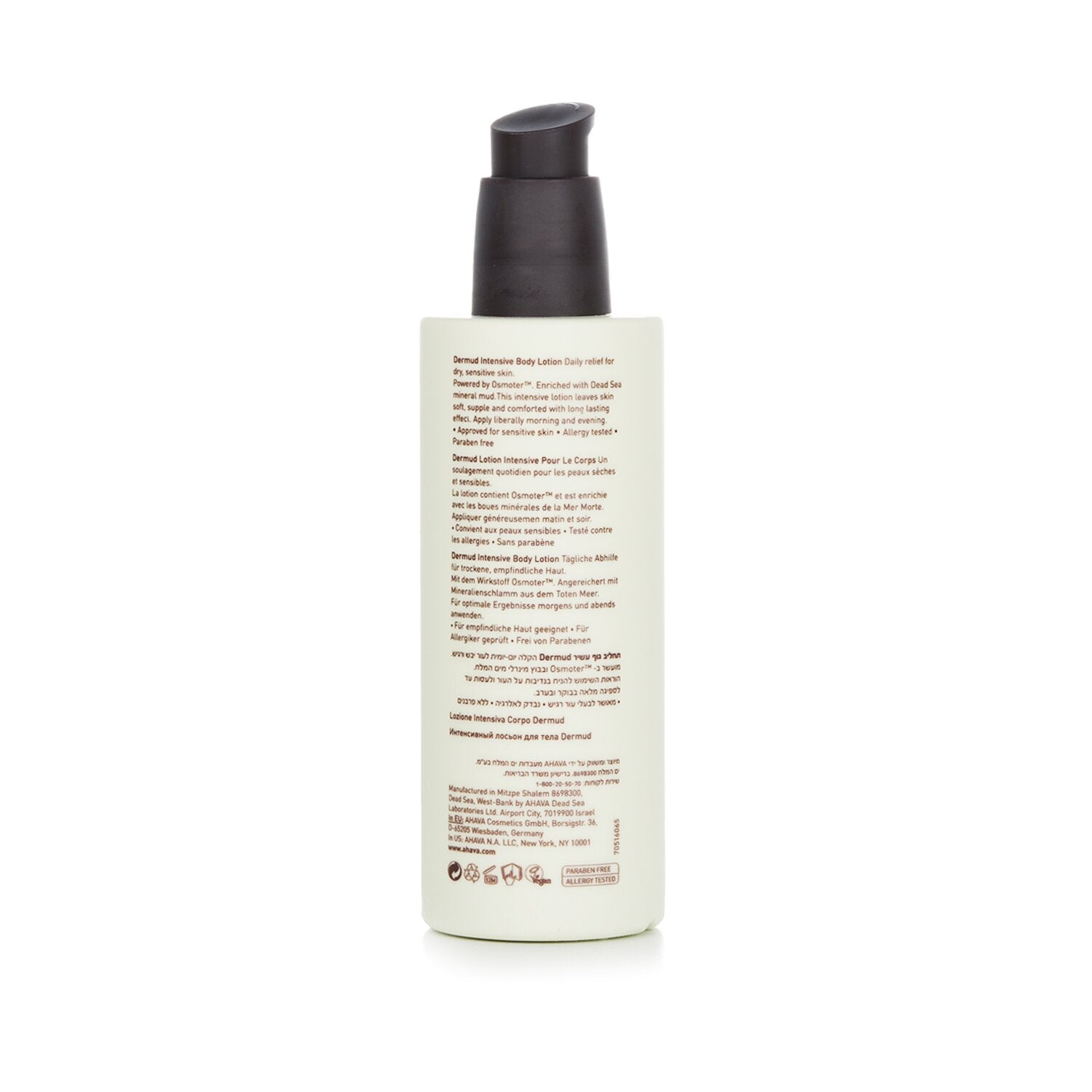 Ahava Leave-On Deadsea Mud Dermud Intensive Body Lotion - For Dry & Sensitive Sk