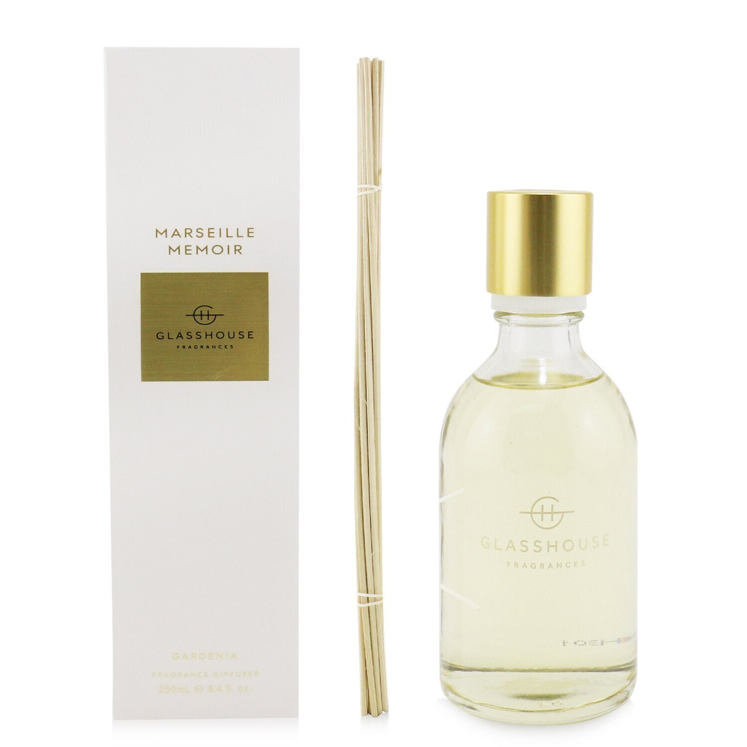 Glasshouse Diffuser - Marseille Memoir (Gardenia) 250ml/8.4oz