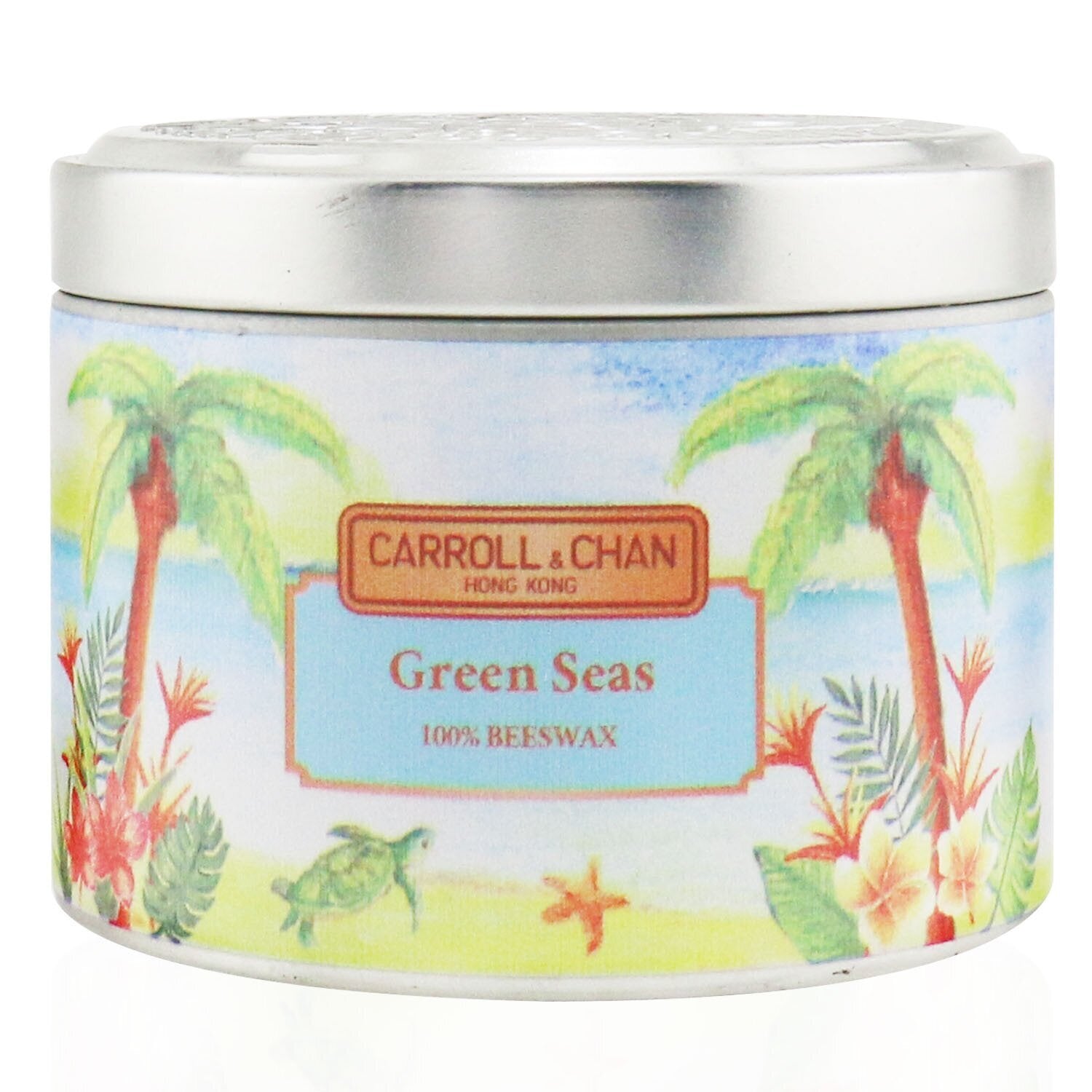 Carroll & Chan 100% Beeswax Tin Candle - Green Seas (8x6) cm