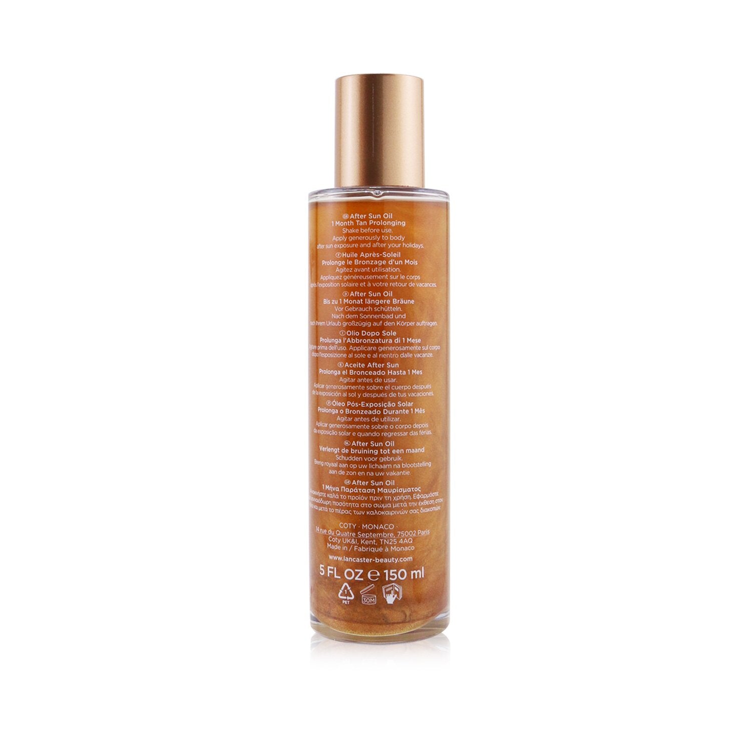 Lancaster Golden Tan Maximizer 1 Month Tan Prolonging After Sun Oil 150ml/5oz