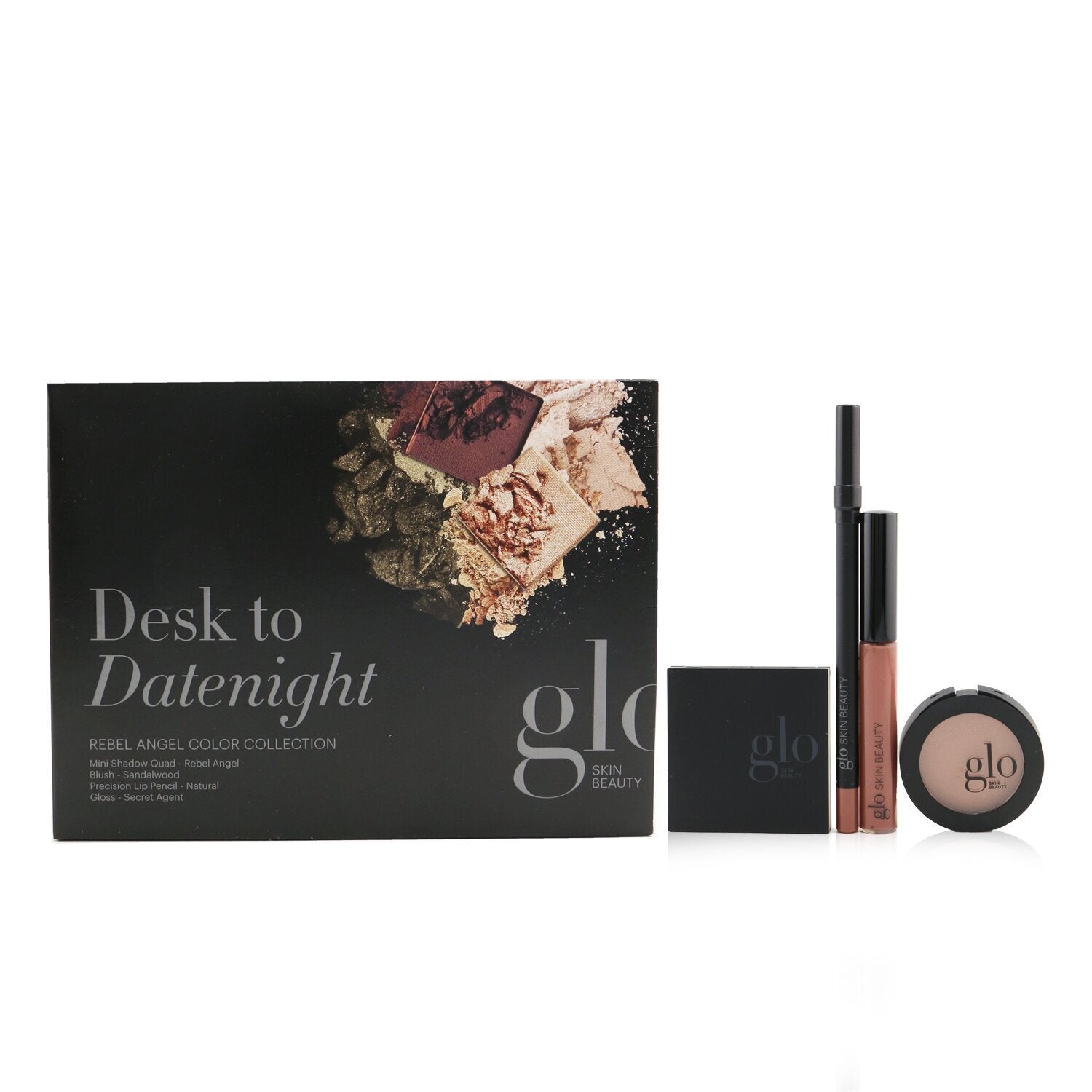 Glo Skin Beauty Desk to Datenight (Mini Shadow Quad + Blush + Lip Pencil + Lip G