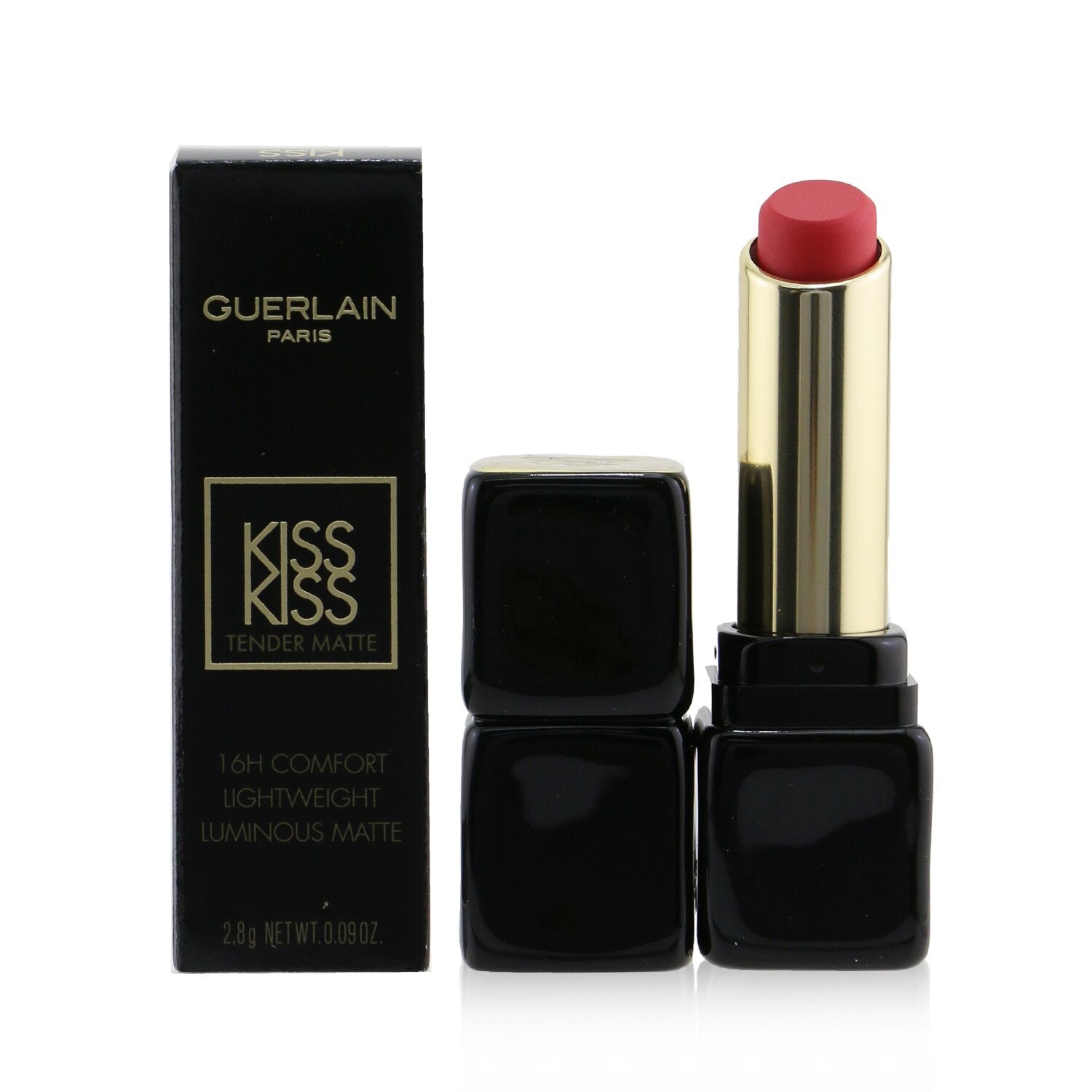 Guerlain Kisskiss Tender Matte Lipstick - # 885 Gentle Coral 2.8g/0.09oz