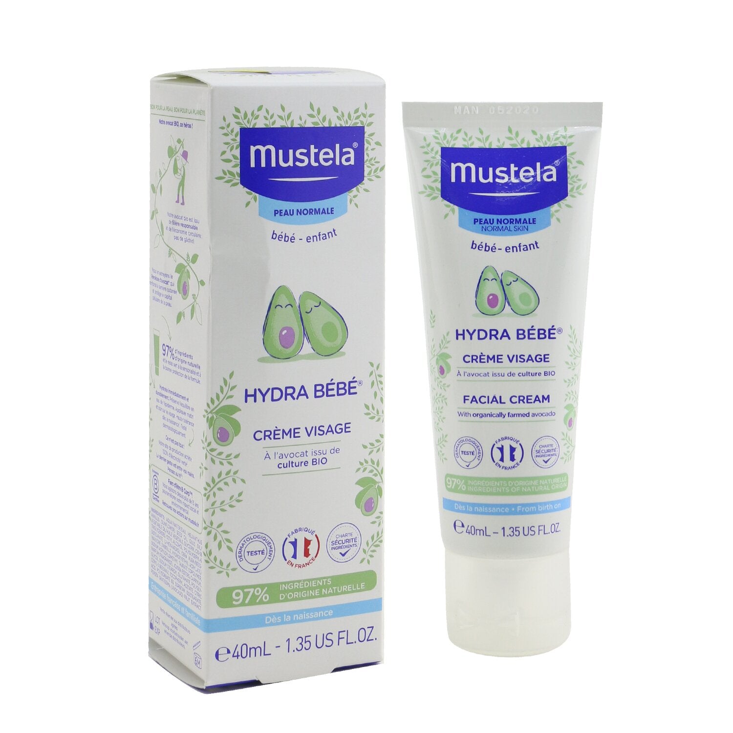 Mustela Hydra-Bebe Facial Cream With Organic Avocado - Normal Skin 40ml/1.35oz