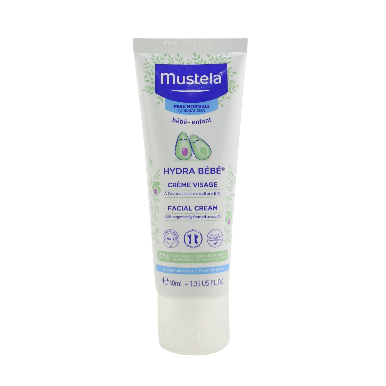 Mustela Hydra-Bebe Facial Cream With Organic Avocado - Normal Skin 40ml/1.35oz