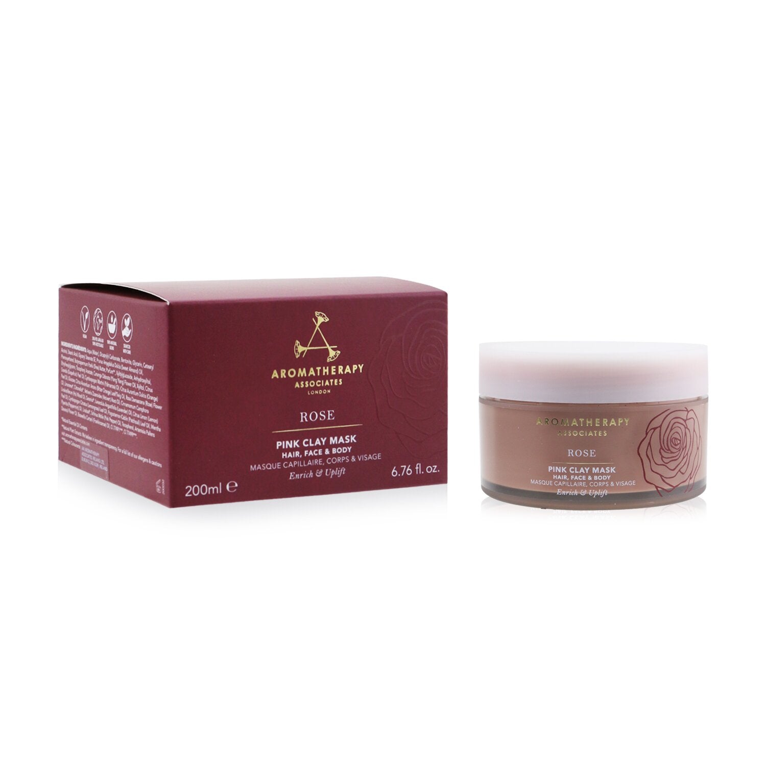 Aromatherapy Associates Rose - Pink Clay Mask (Hair, Face & Body) 200ml/6.76oz