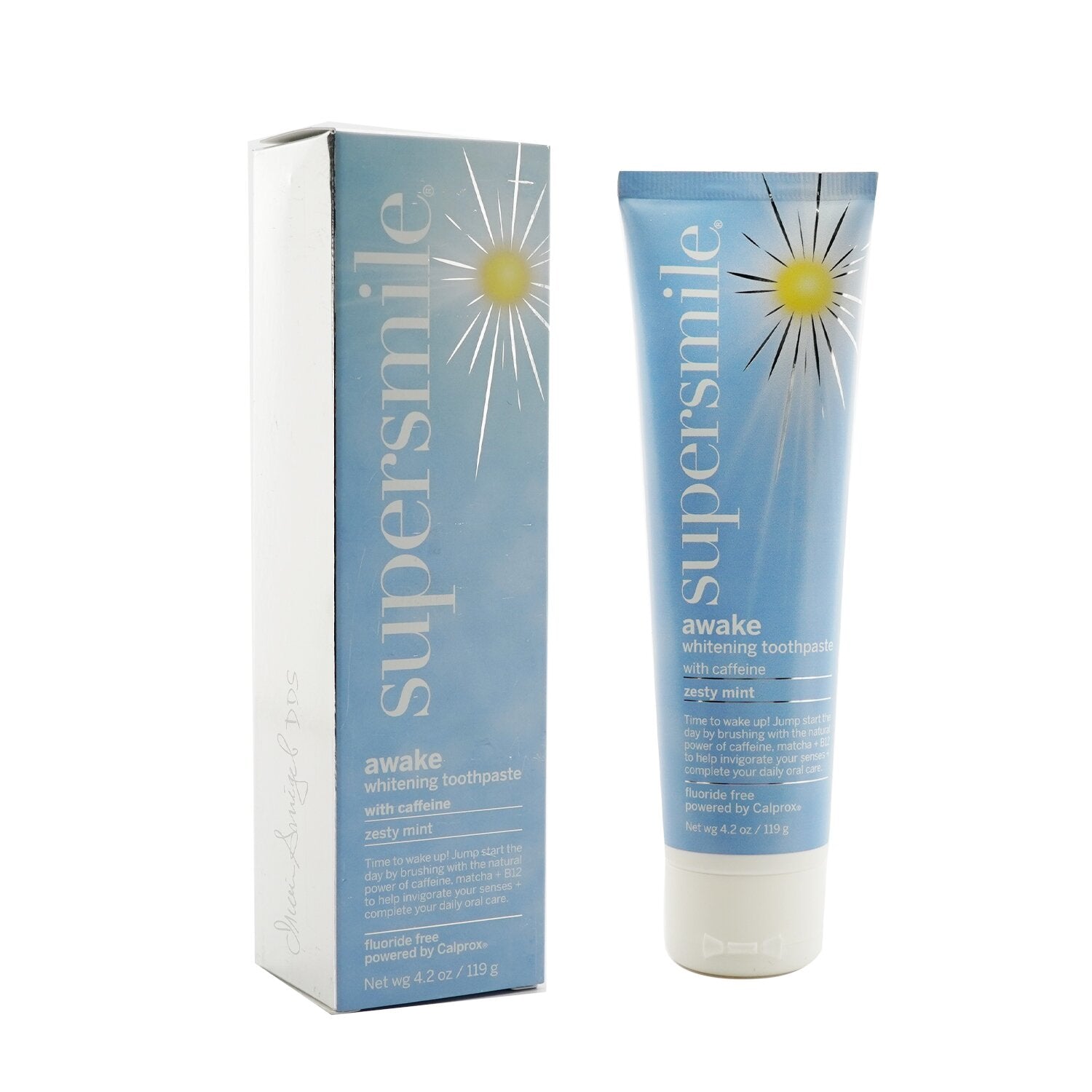 Supersmile Awake Whitening Toothpaste With Caffeine - Zesty Mint (Fluoride Free)
