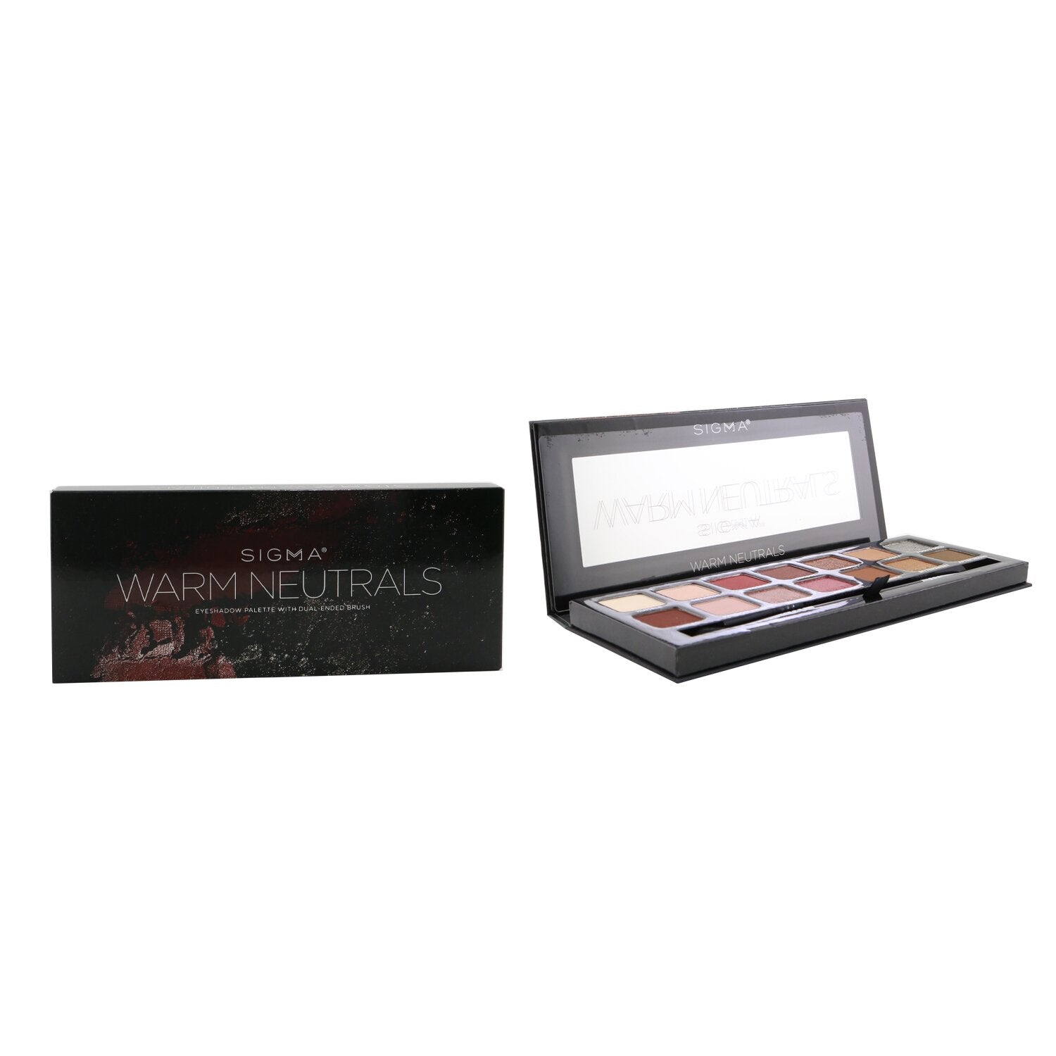 Sigma Beauty Warm Neutrals Eyeshadow Palette (14x Eyeshadow + 1x Dual Ended Brus