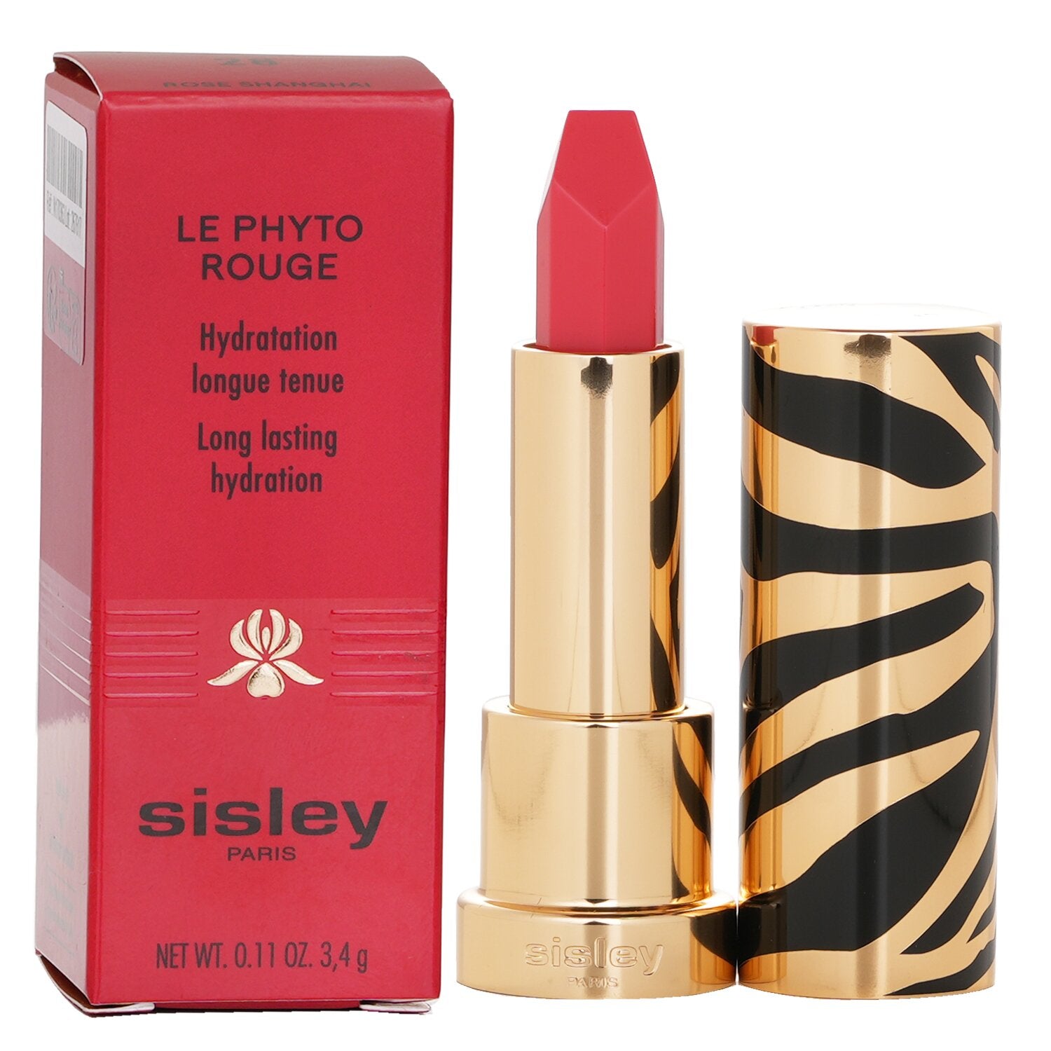 Sisley Le Phyto Rouge Long Lasting Hydration Lipstick - # 28 Rose Shanghai 3.4g/