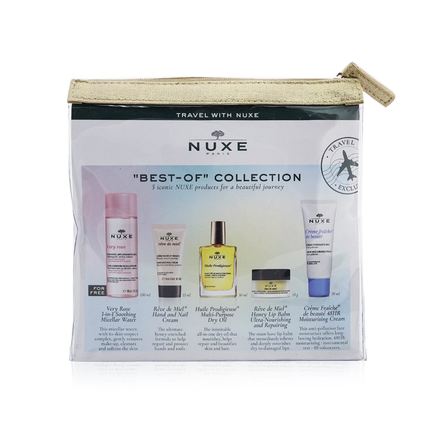 Nuxe "Best-Of" Collection: Very Rose Micellar Water+Reve De Miel Hand & Nail Cre