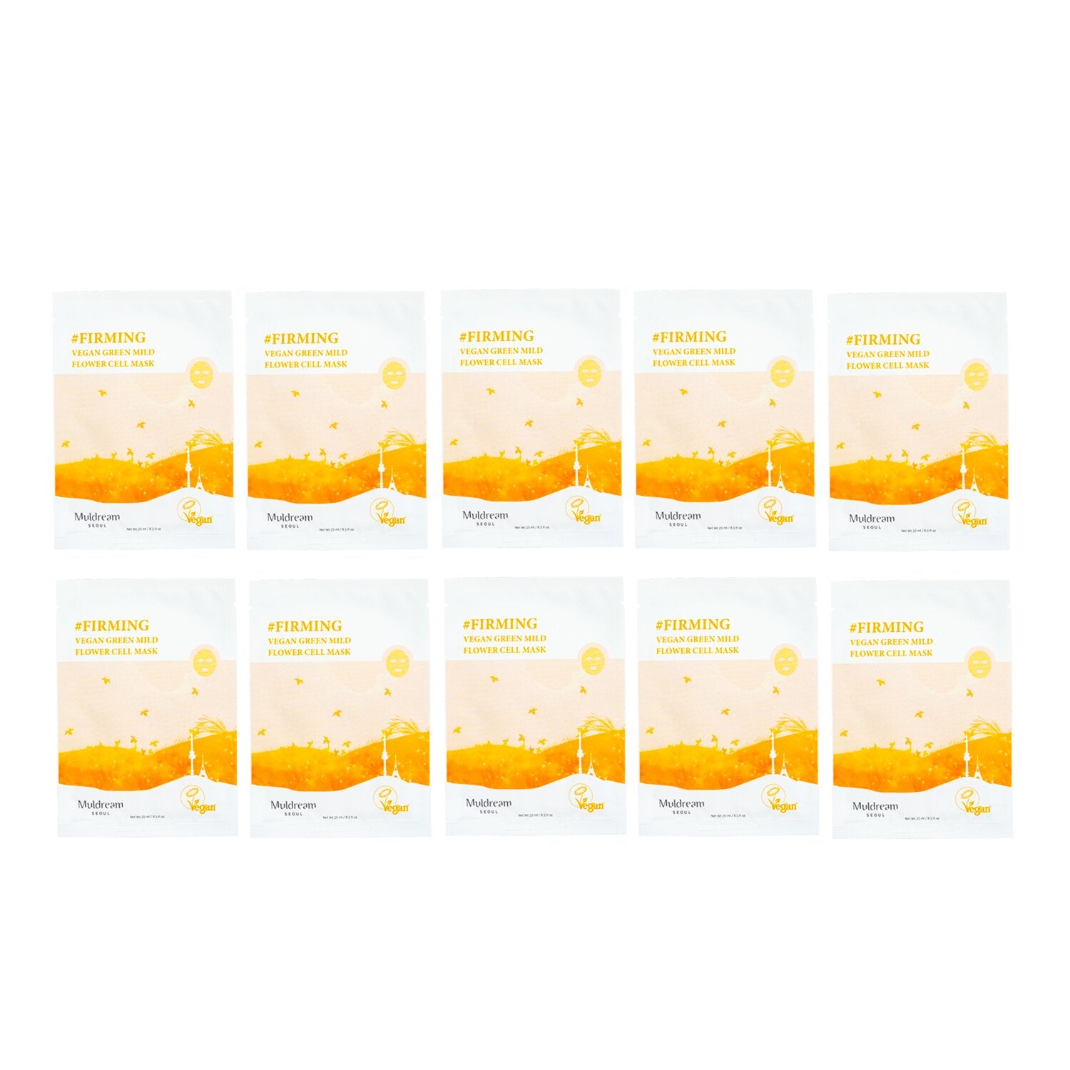 Muldream Vegan Green Mild Flower Cell Mask 10pcs