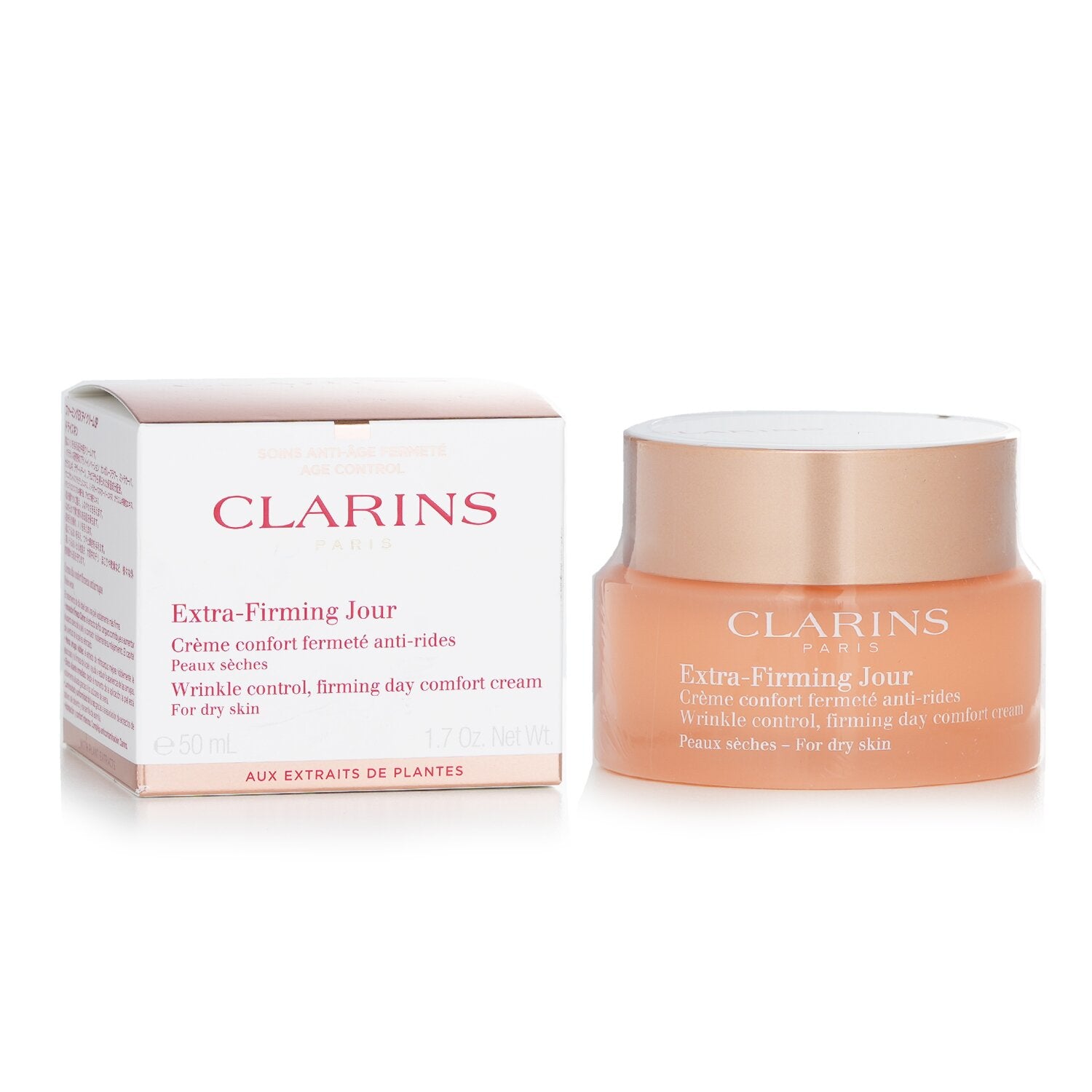 Clarins Extra Firming Jour Wrinkle Control, Firming Day Comfort Cream - For Dry