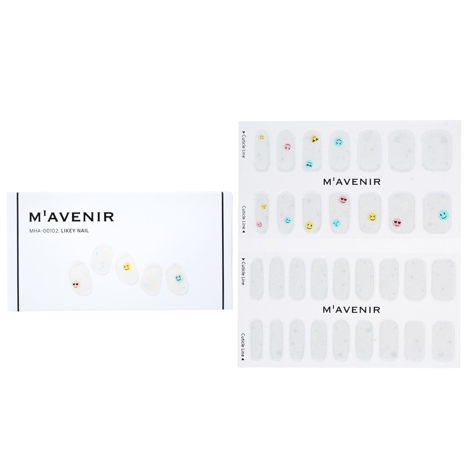 Mavenir Nail Sticker (White) - # Likey Nail 32pcs