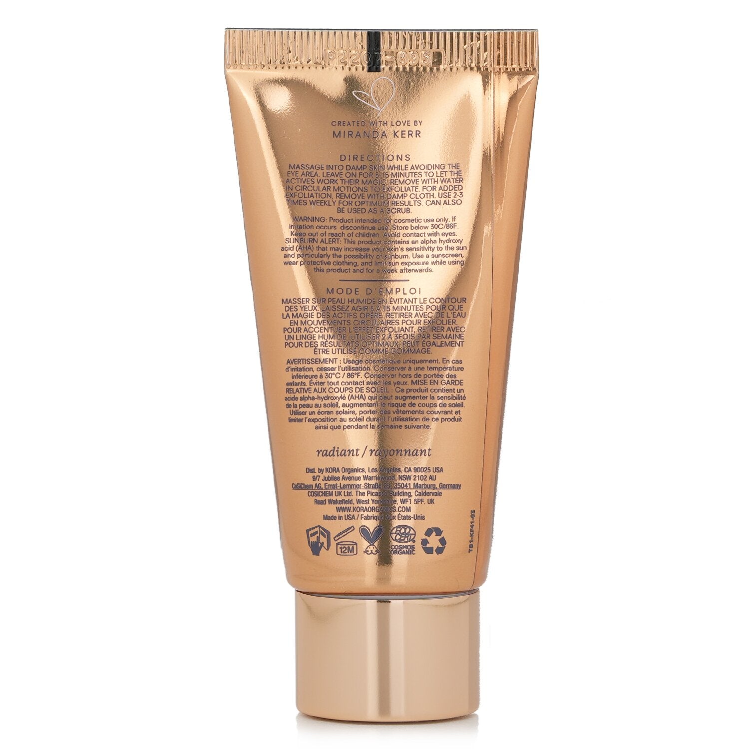 Kora Organics Turmeric Brightening & Exfoliating Mask (Miniature) 30ml/1.01oz