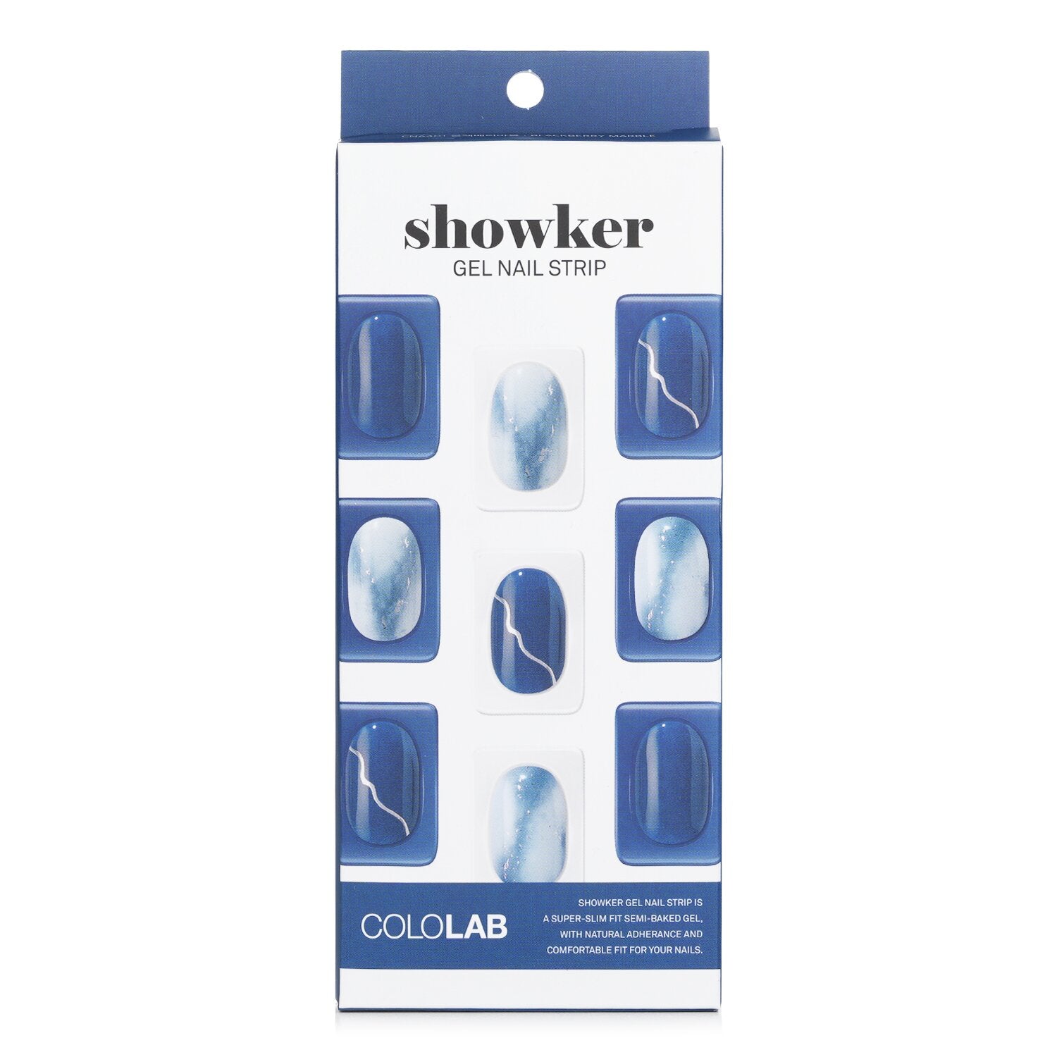 Cololab Showker Gel Nail Strip # CNA401 Blackberry Marble 1pcs