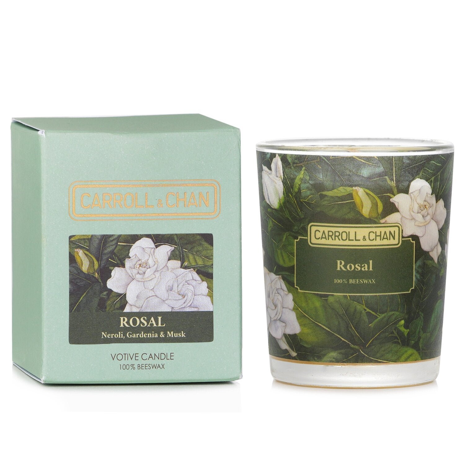 Carroll & Chan 100% Beeswax Votive Candle - Rosal (Neroli, Gardenia & Musk) 65g/