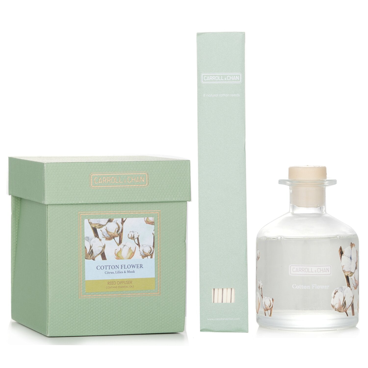 Carroll & Chan Reed Diffuser - # Cotton Flower (Citrus, Lilies & Musk) 200ml/6.7