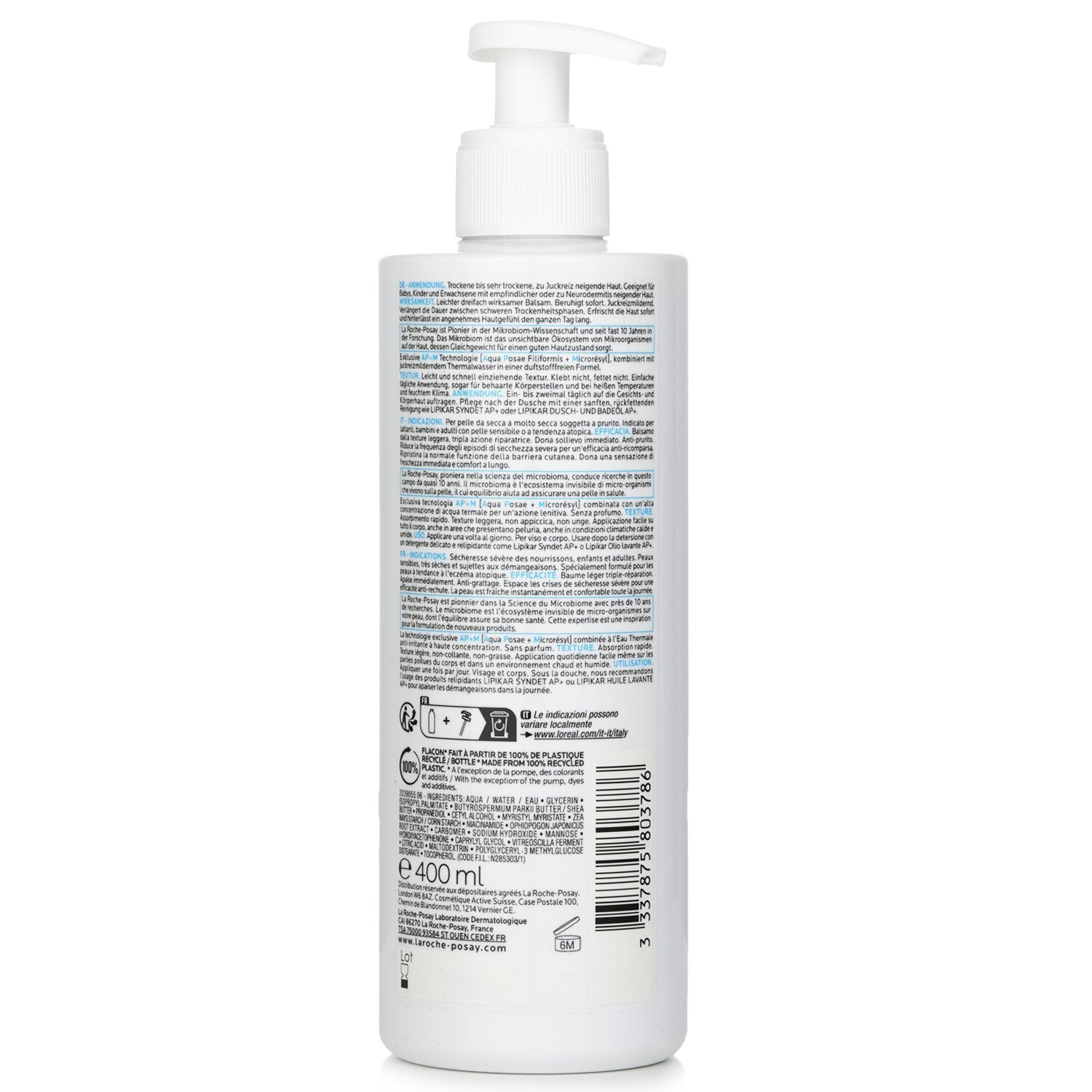 La Roche Posay Lipikar Baume Light AP+M Moisturiser 400ml/13.5oz