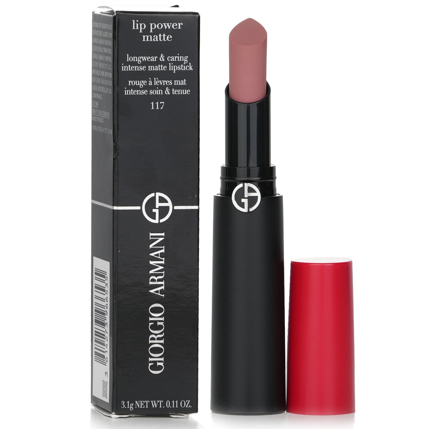 Giorgio Armani Lip Power Matte Longwear & Caring Intense Matte Lipstick - # 117
