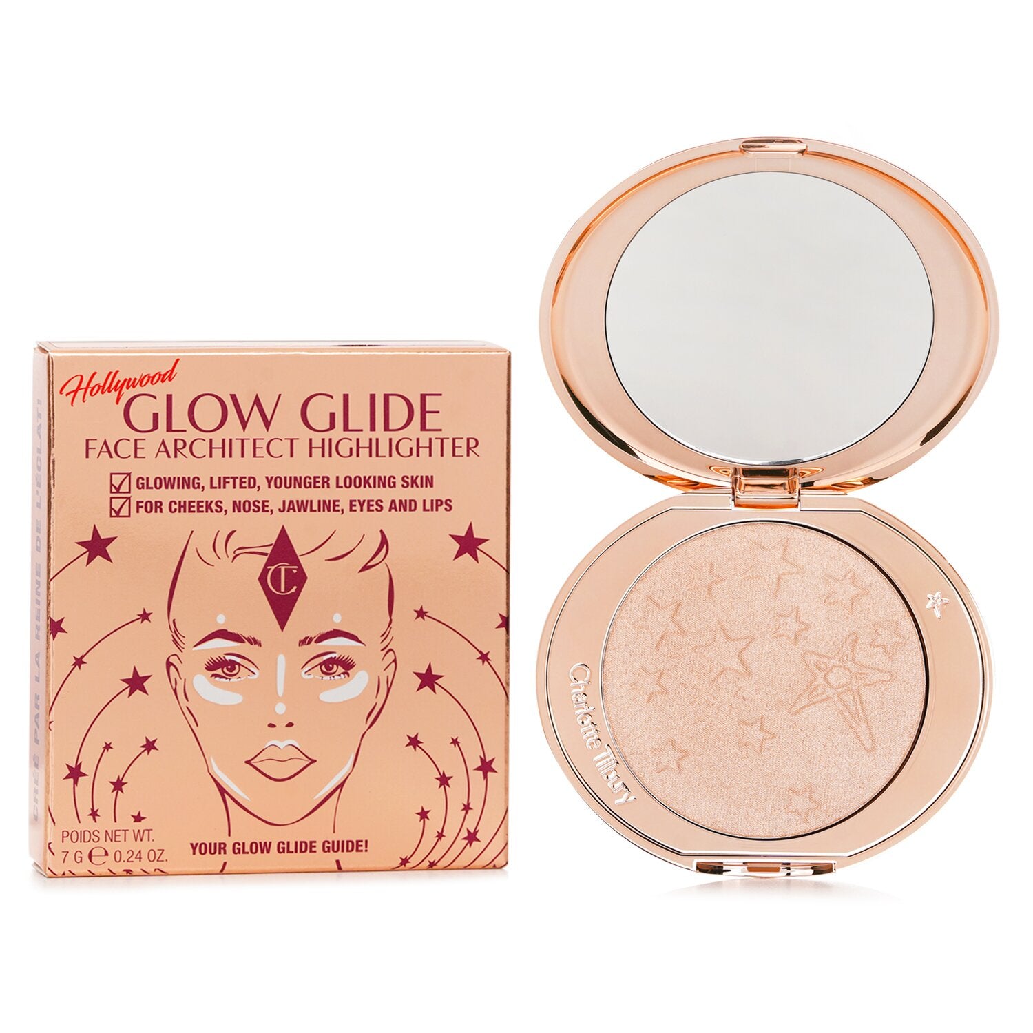 Charlotte Tilbury Hollywood Glow Glide Face Architect Highlighter - # Champagne