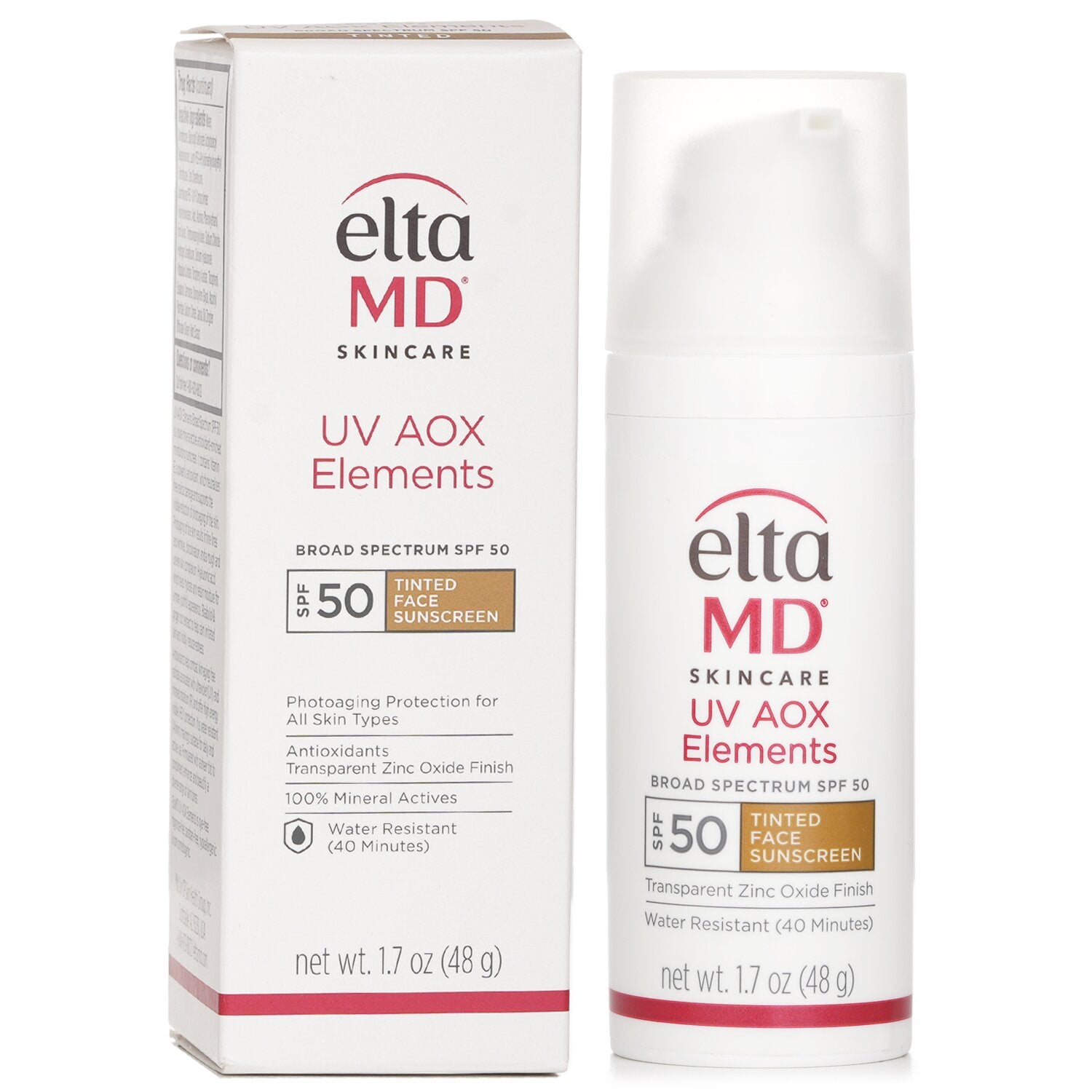 EltaMD UV AOX Elements Tinted Mineral Face Sunscreen SPF 50 48g/1.7oz