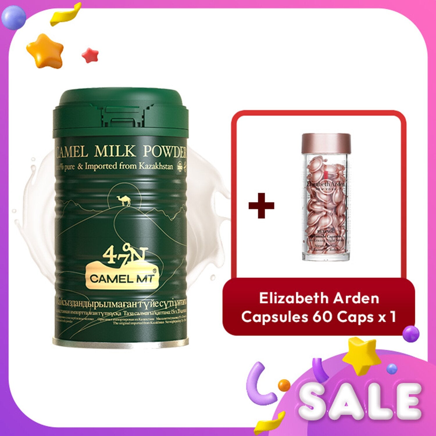 Elizabeth Arden Camel MT Camel Milk Powder + Elizabeth Arden Ceramide Retinol Ca