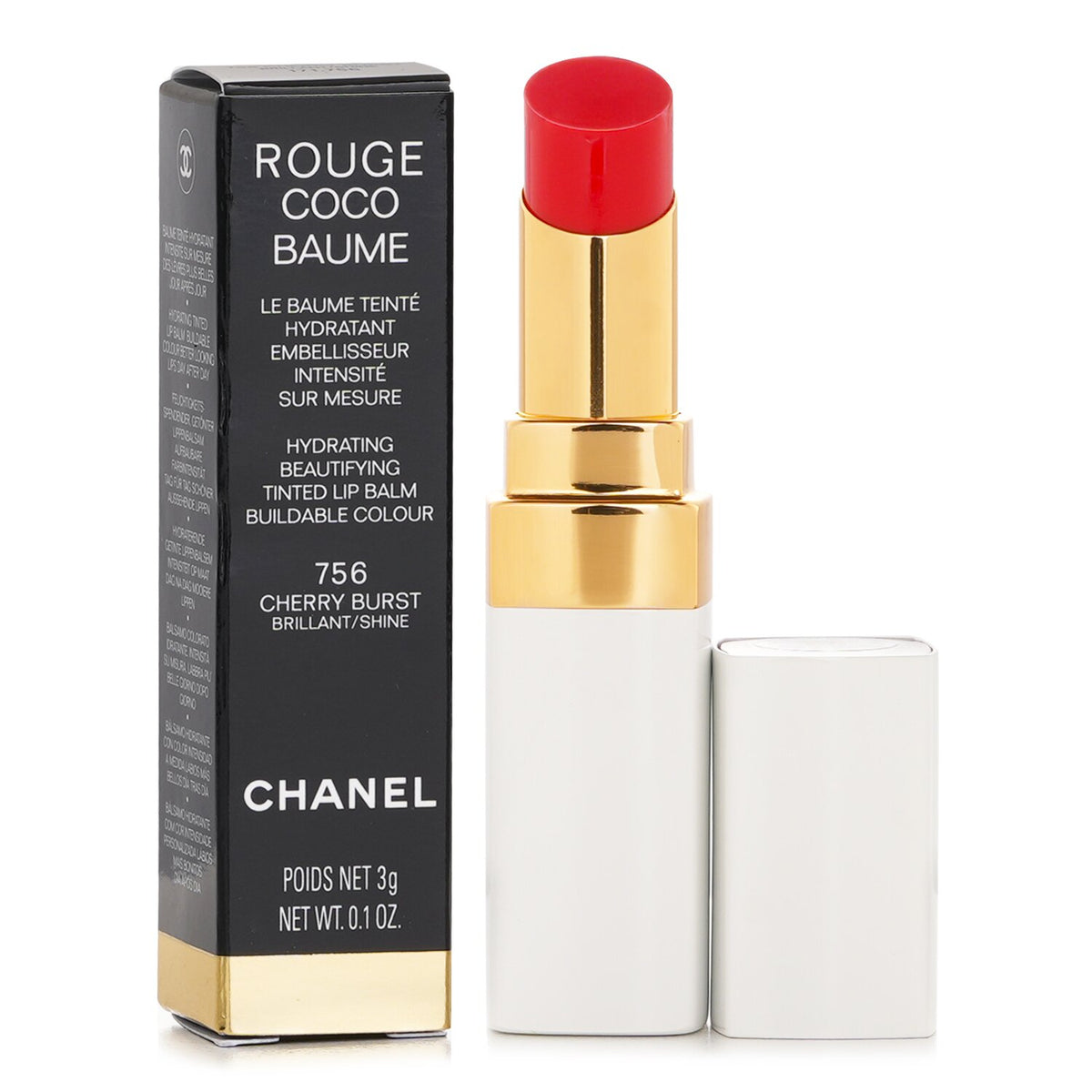 Chanel Rouge Coco Baume Hydrating Beautifying Tinted Lip Balm - # 756 Cherry