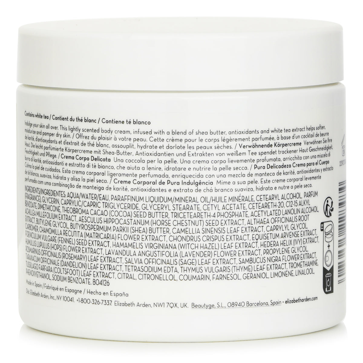 Elizabeth Arden White Tea Wild Rose Pure Indulgence Body Cream 400ml