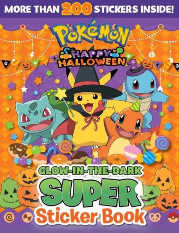 Pokemon Happy Halloween: Glow-in-the-Dark Super Sticker Book