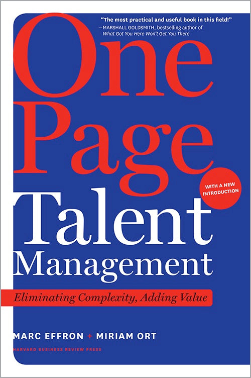 One Page Talent Management, with a New Introduction