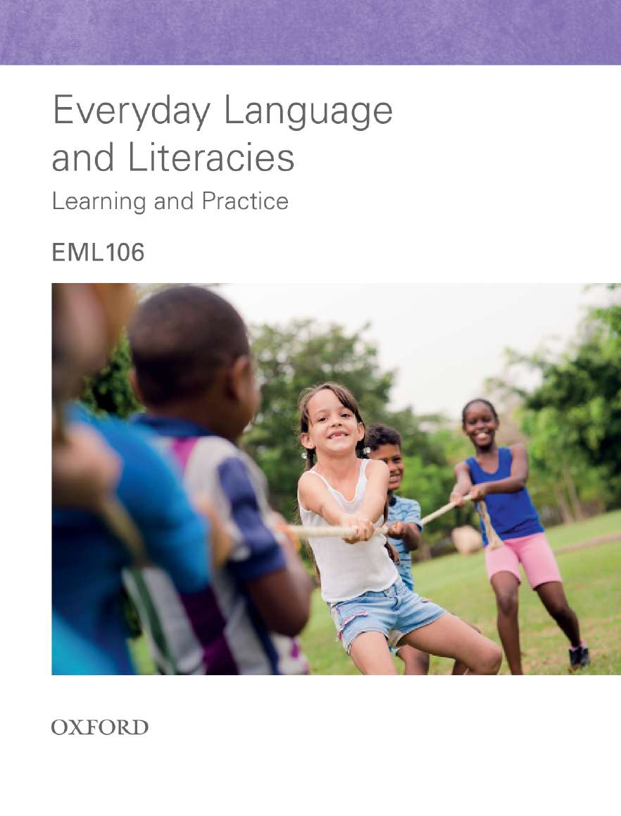 Everyday Language and Literacies: EML106 eBook