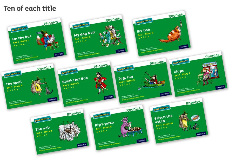 Read Write Inc Phonics: Green Set 1 Storybooks Pack of 100