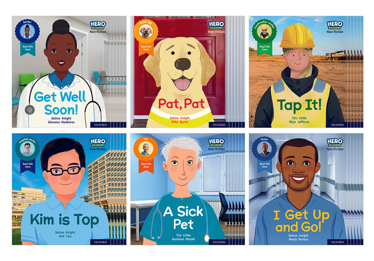 Hero Academy Non-fiction: Oxford Level 1/1+, Lilac-Pink Book Bands Class Pack