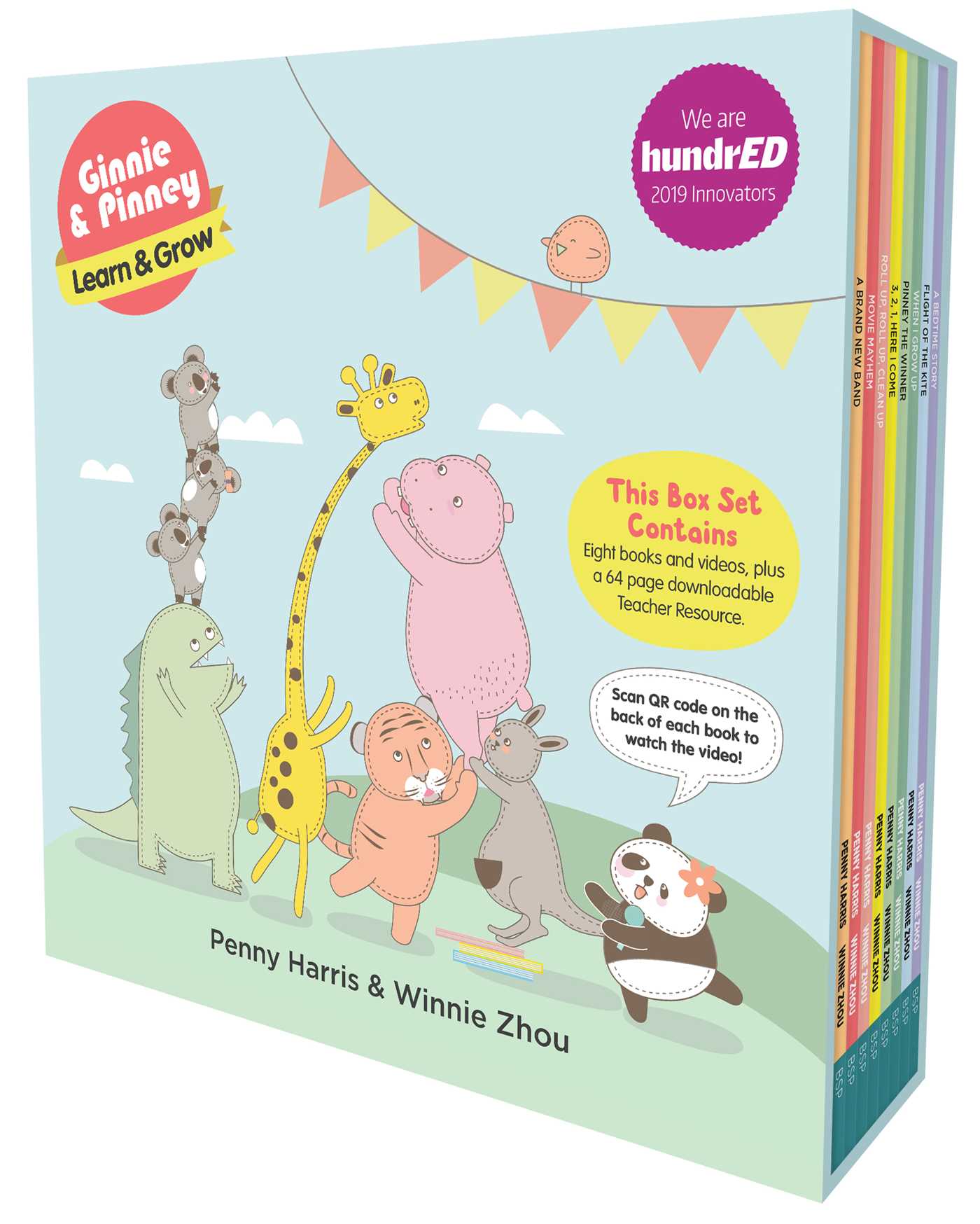 Ginnie & Pinney 8 Book Educational Slipcase Set: Ginnie & Pinney Learn &Grow Ser