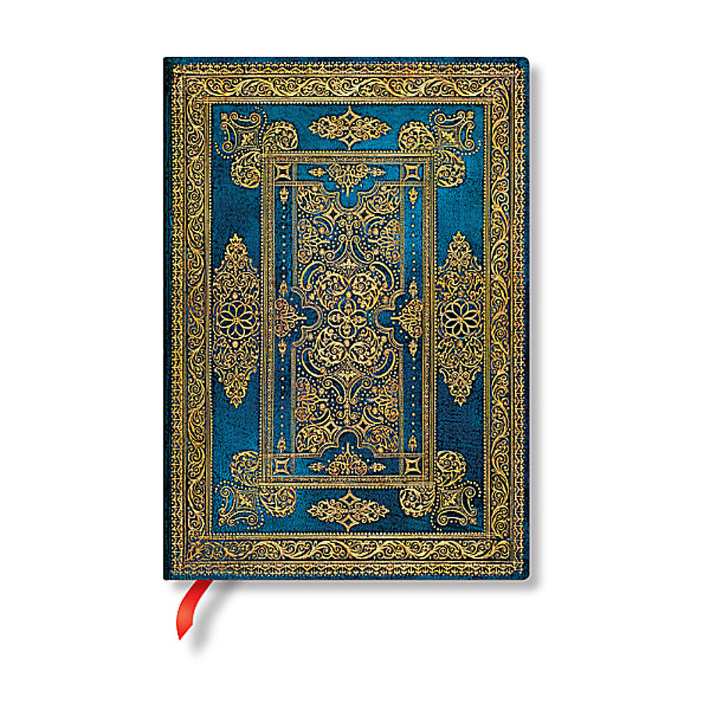Blue Luxe (Luxe Design) Midi Unlined Hardback Journal (Elastic Band Closure)